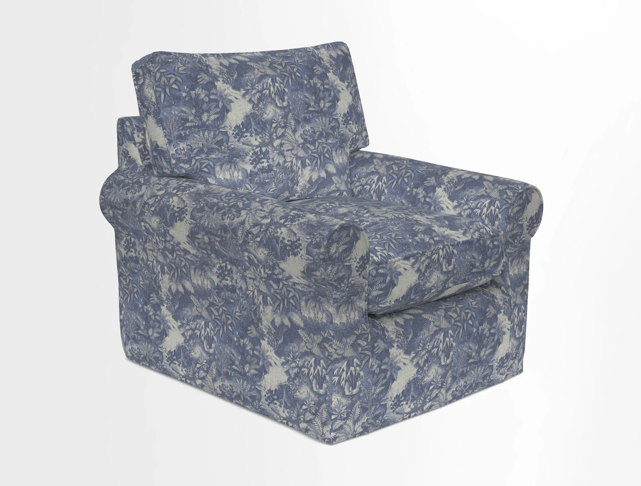 Bignor Chair in Two Tone Plain Biscuit. Loose cover option available