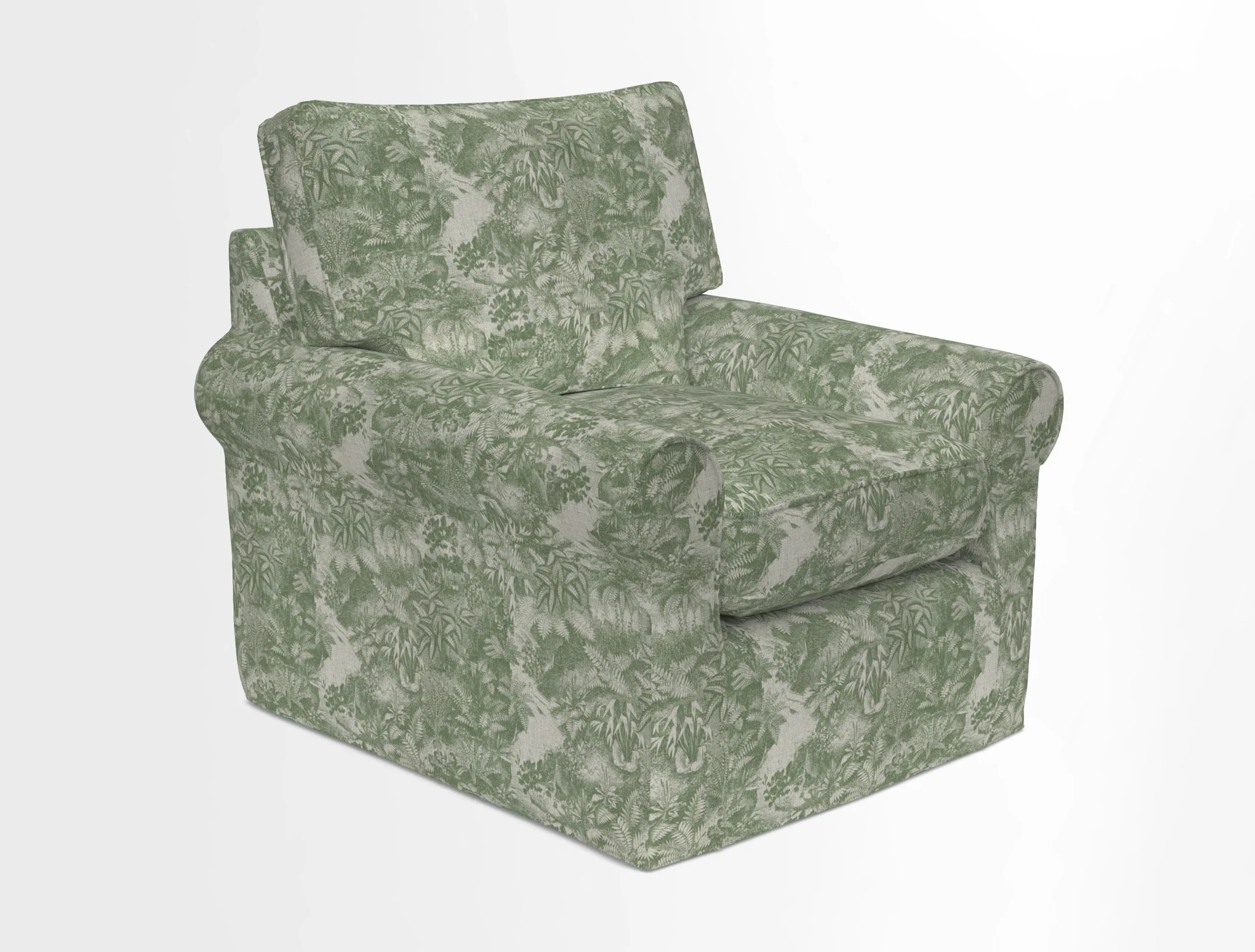 Bignor Chair in Two Tone Plain Biscuit. Loose cover option available