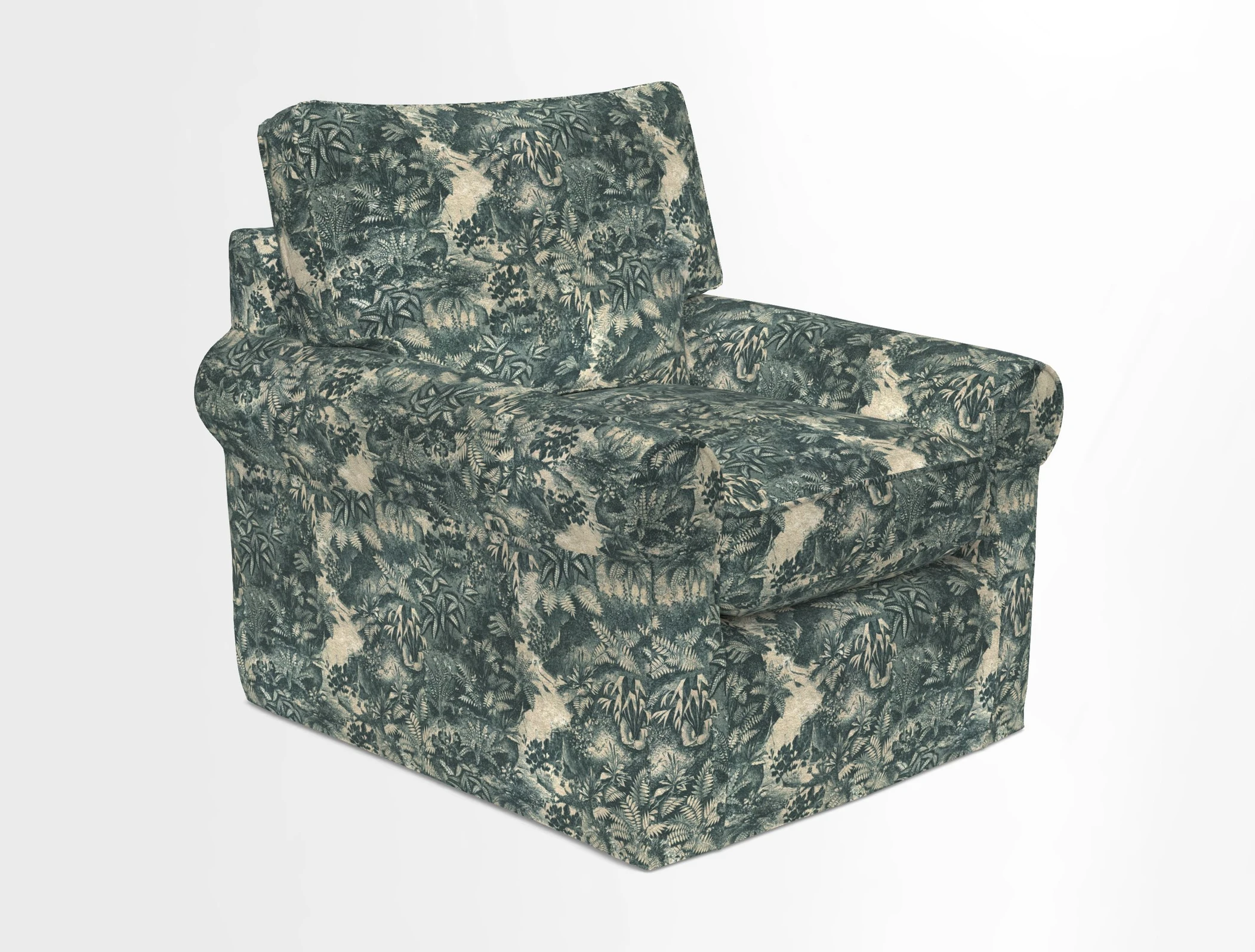 Bignor Chair in Two Tone Plain Biscuit. Loose cover option available