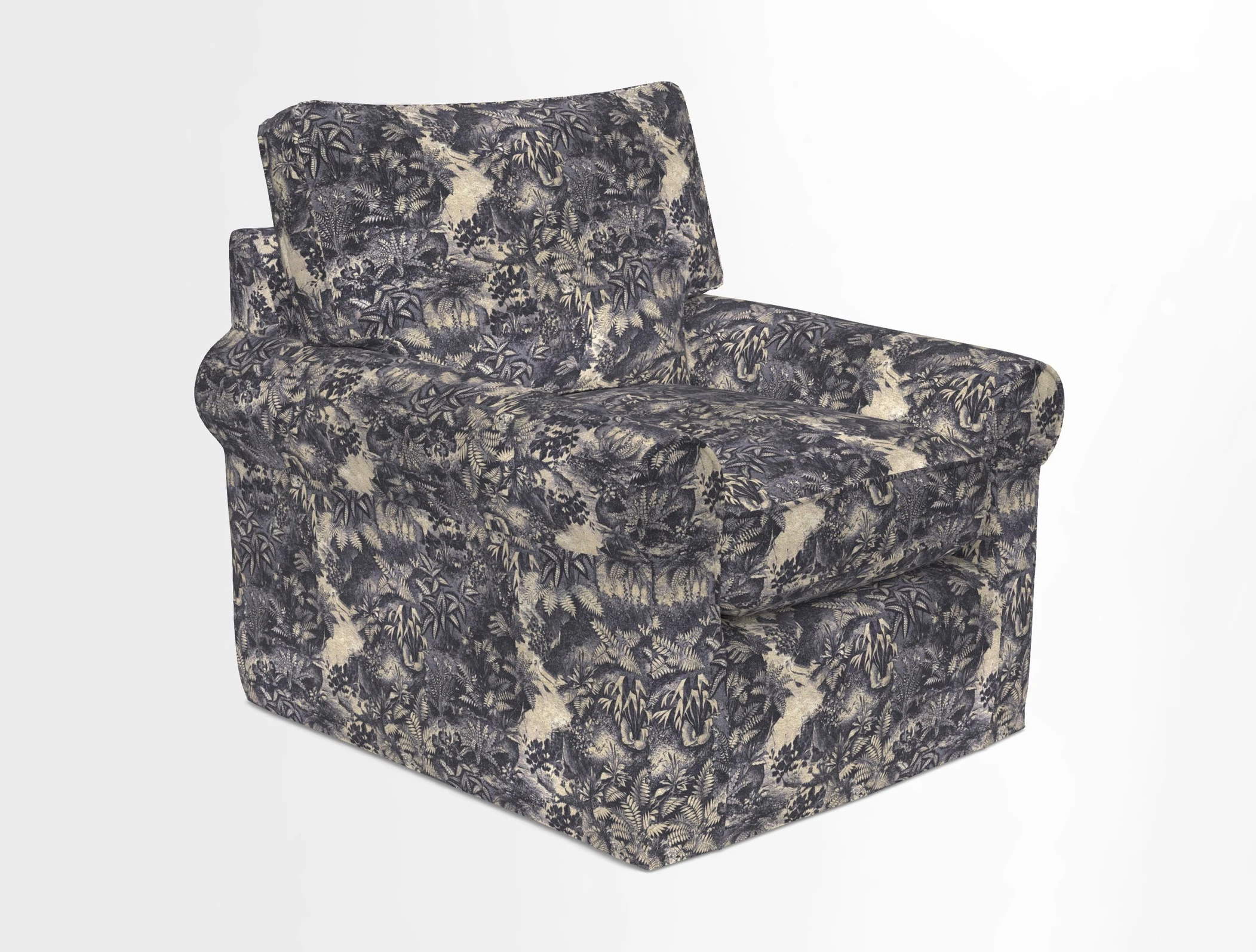 Bignor Chair in Two Tone Plain Biscuit. Loose cover option available