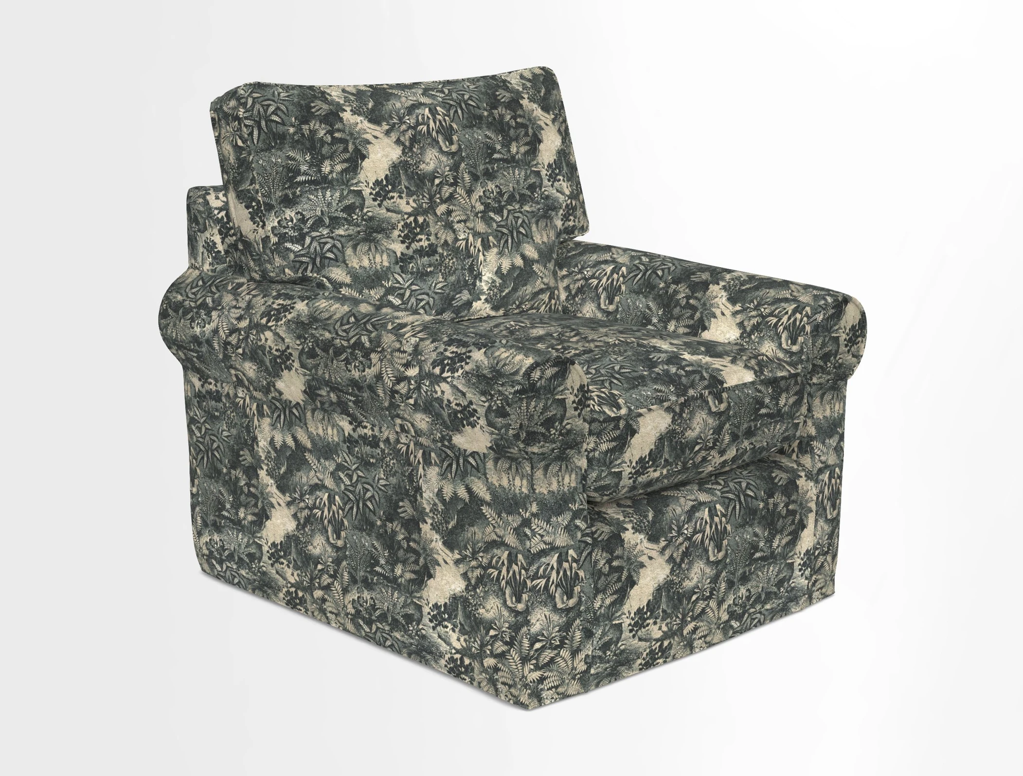 Bignor Chair in Two Tone Plain Biscuit. Loose cover option available