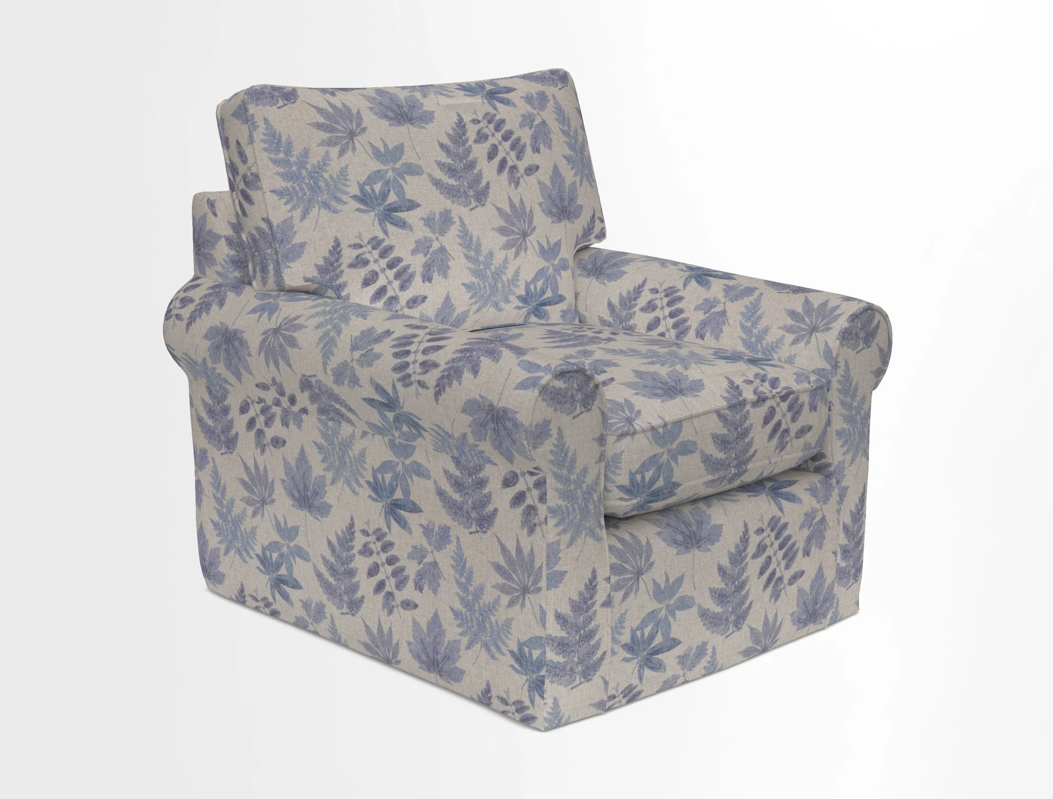 Bignor Chair in Two Tone Plain Biscuit. Loose cover option available