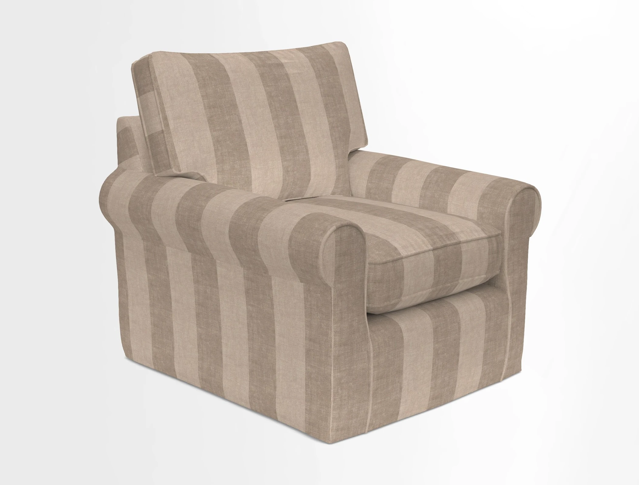 Bignor Chair in Two Tone Plain Biscuit. Loose cover option available