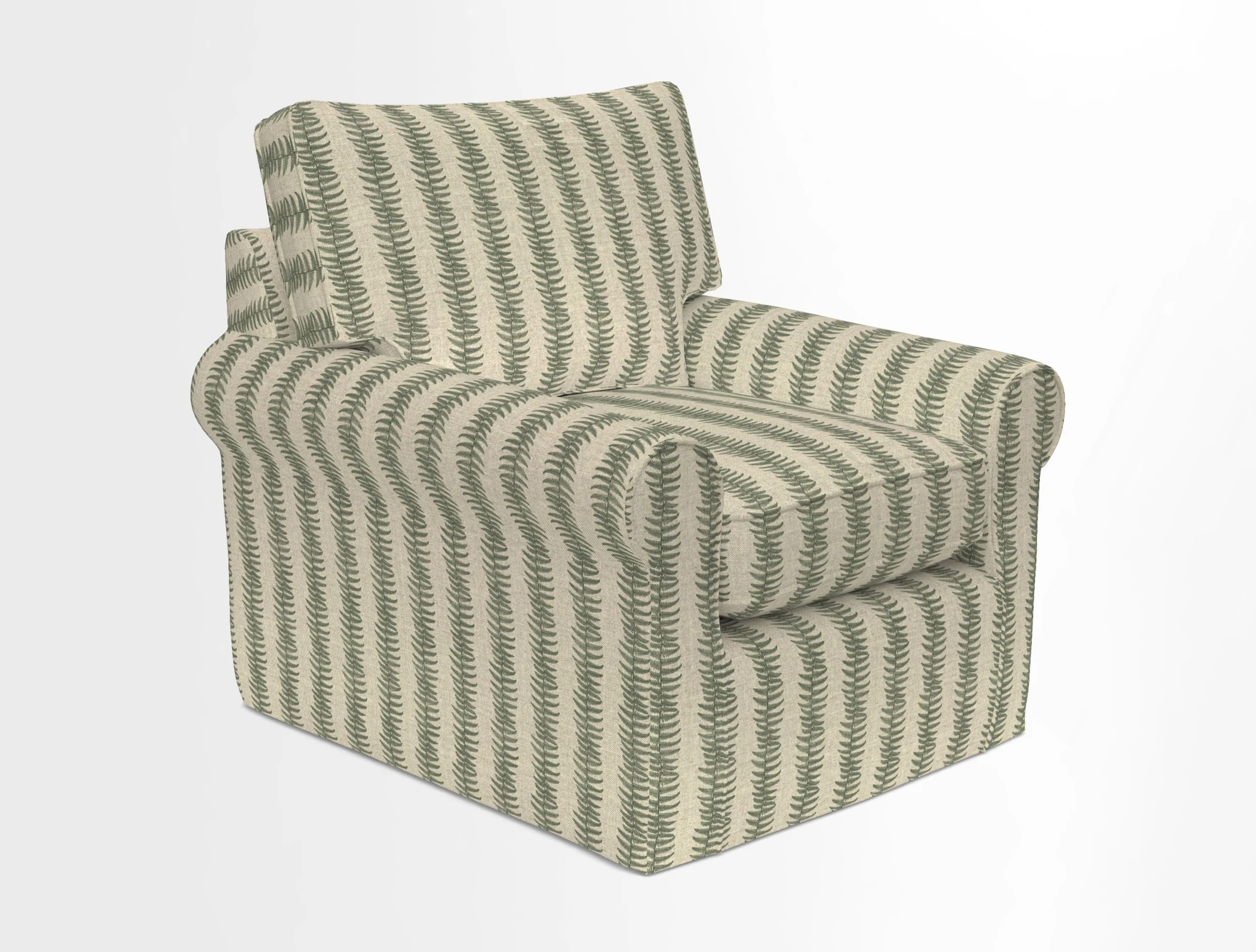 Bignor Chair in Two Tone Plain Biscuit. Loose cover option available