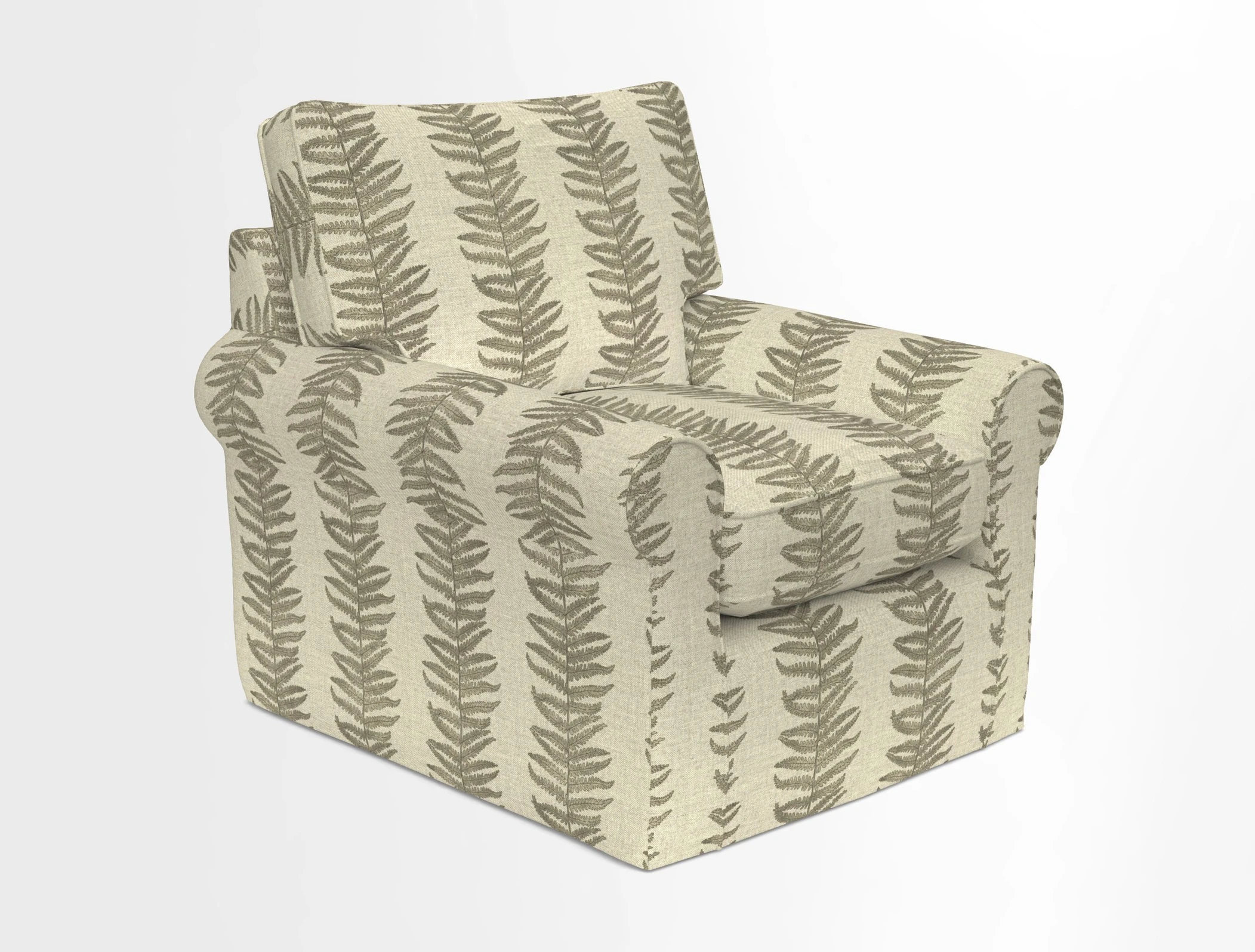 Bignor Chair in Two Tone Plain Biscuit. Loose cover option available