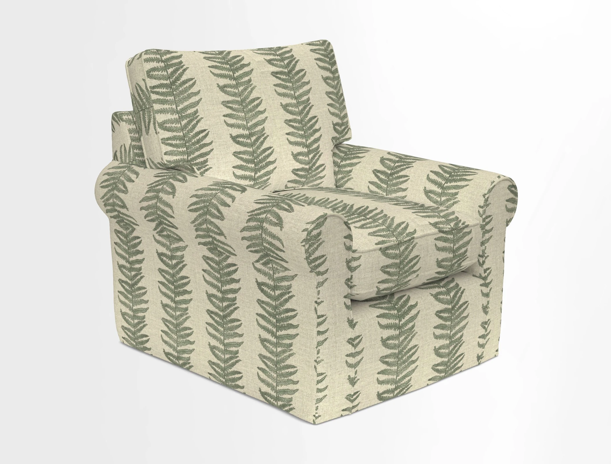 Bignor Chair in Two Tone Plain Biscuit. Loose cover option available