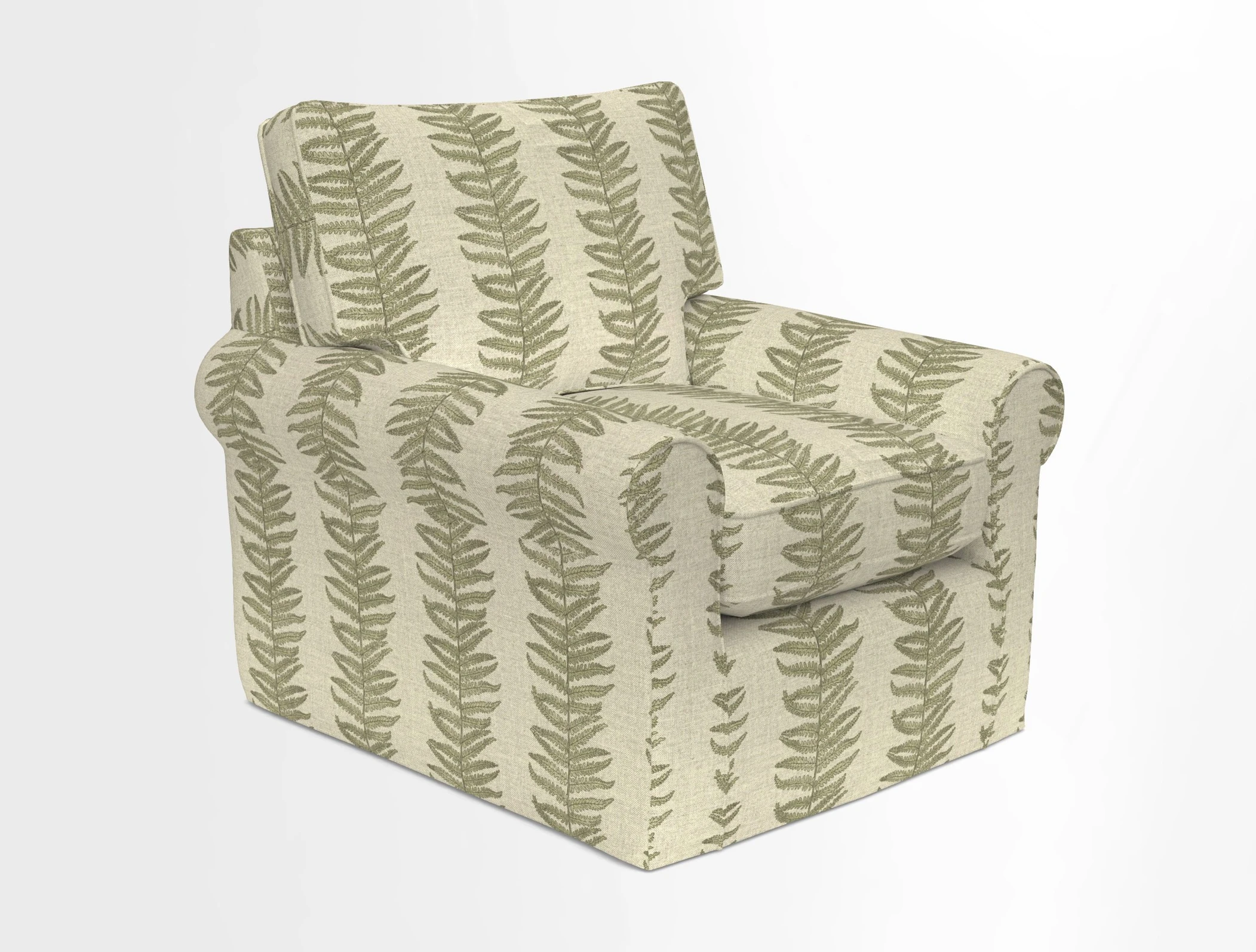 Bignor Chair in Two Tone Plain Biscuit. Loose cover option available