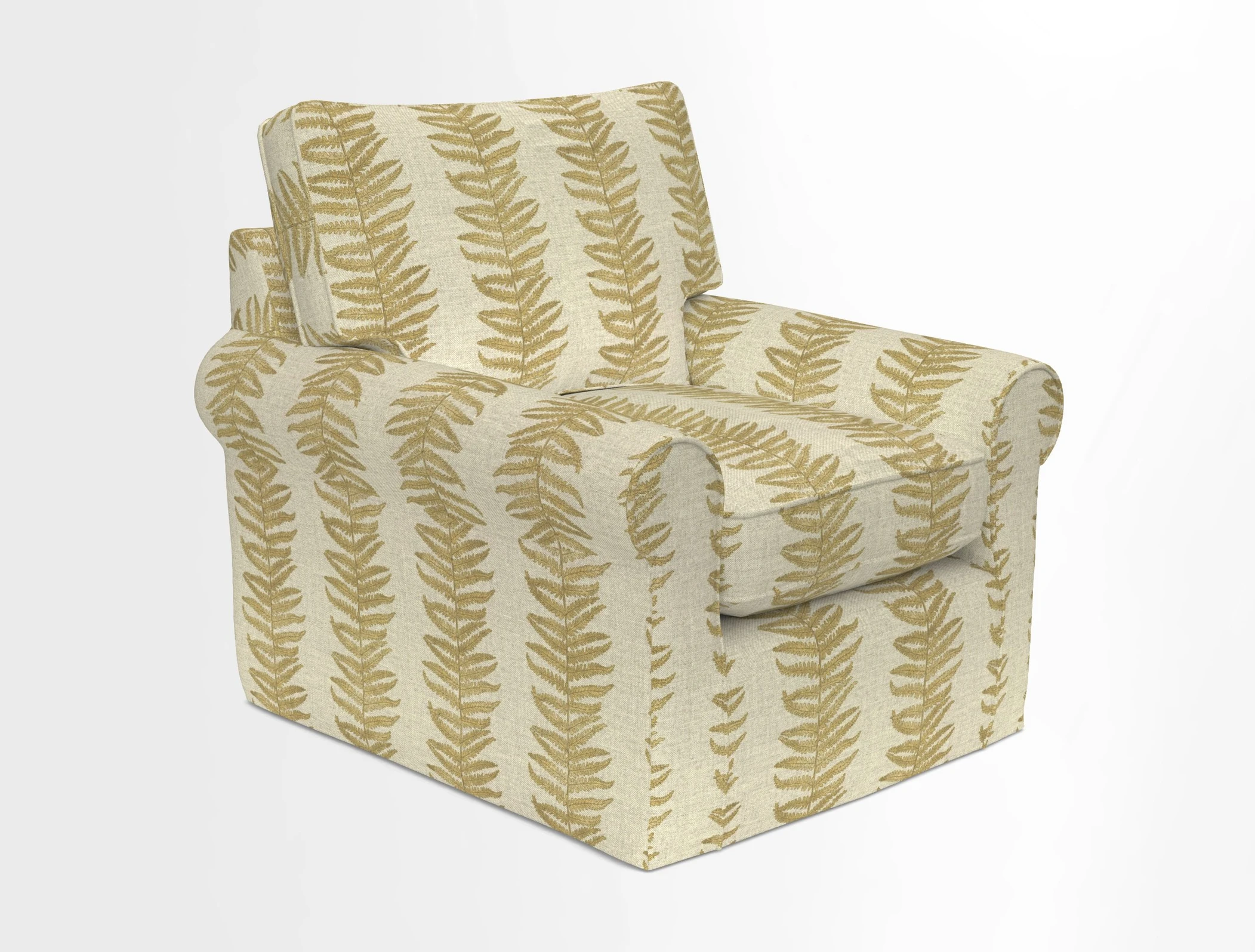 Bignor Chair in Two Tone Plain Biscuit. Loose cover option available