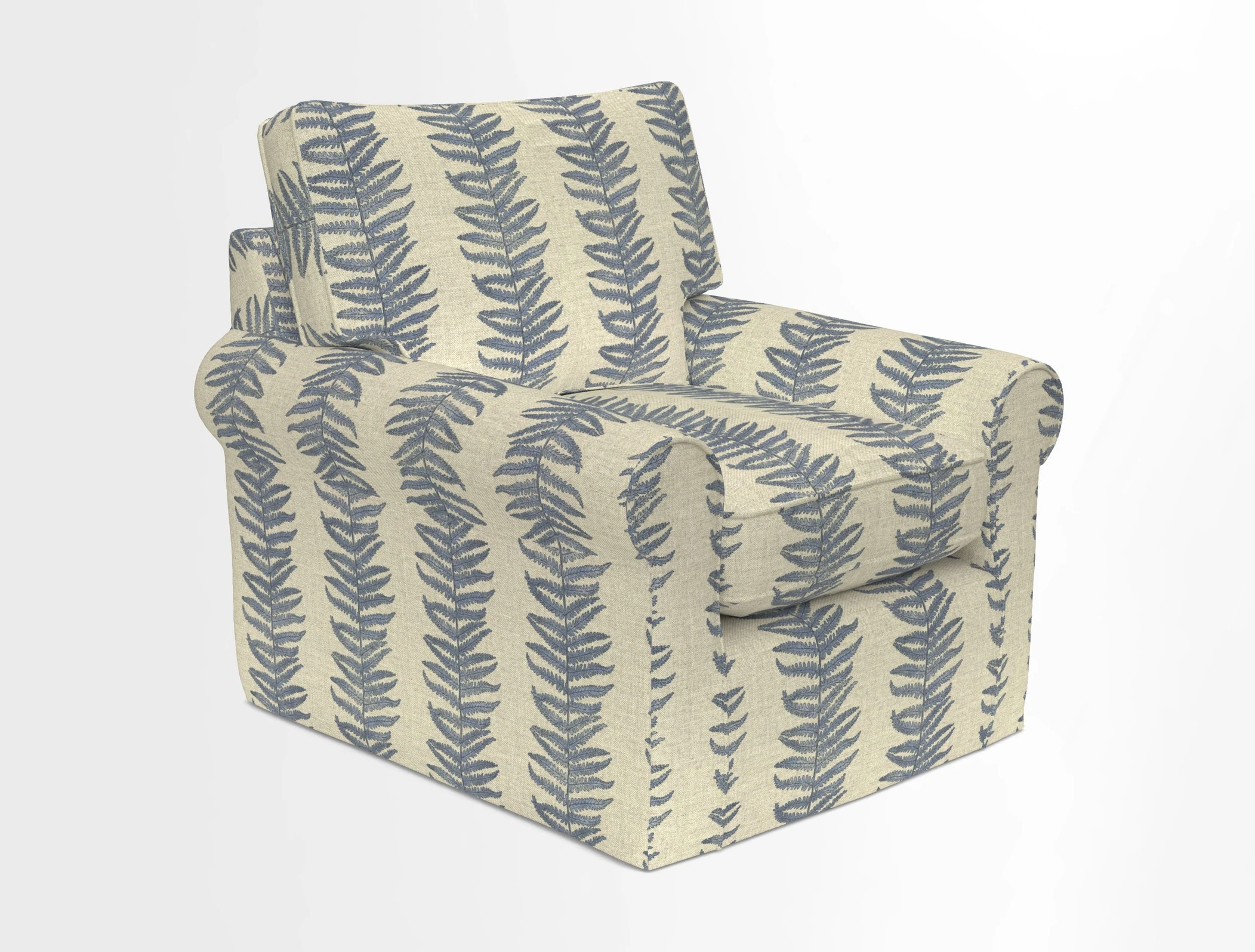 Bignor Chair in Two Tone Plain Biscuit. Loose cover option available