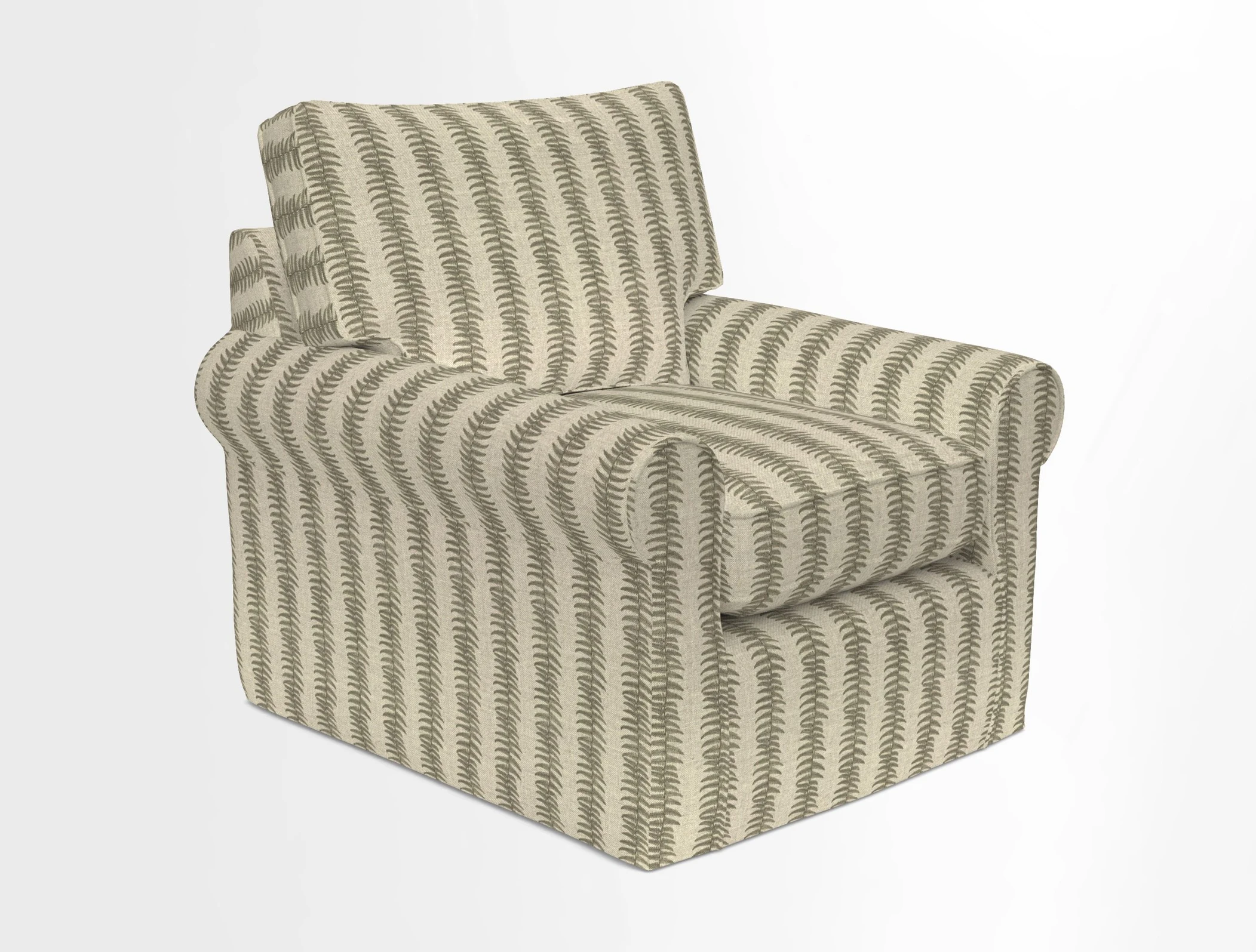 Bignor Chair in Two Tone Plain Biscuit. Loose cover option available
