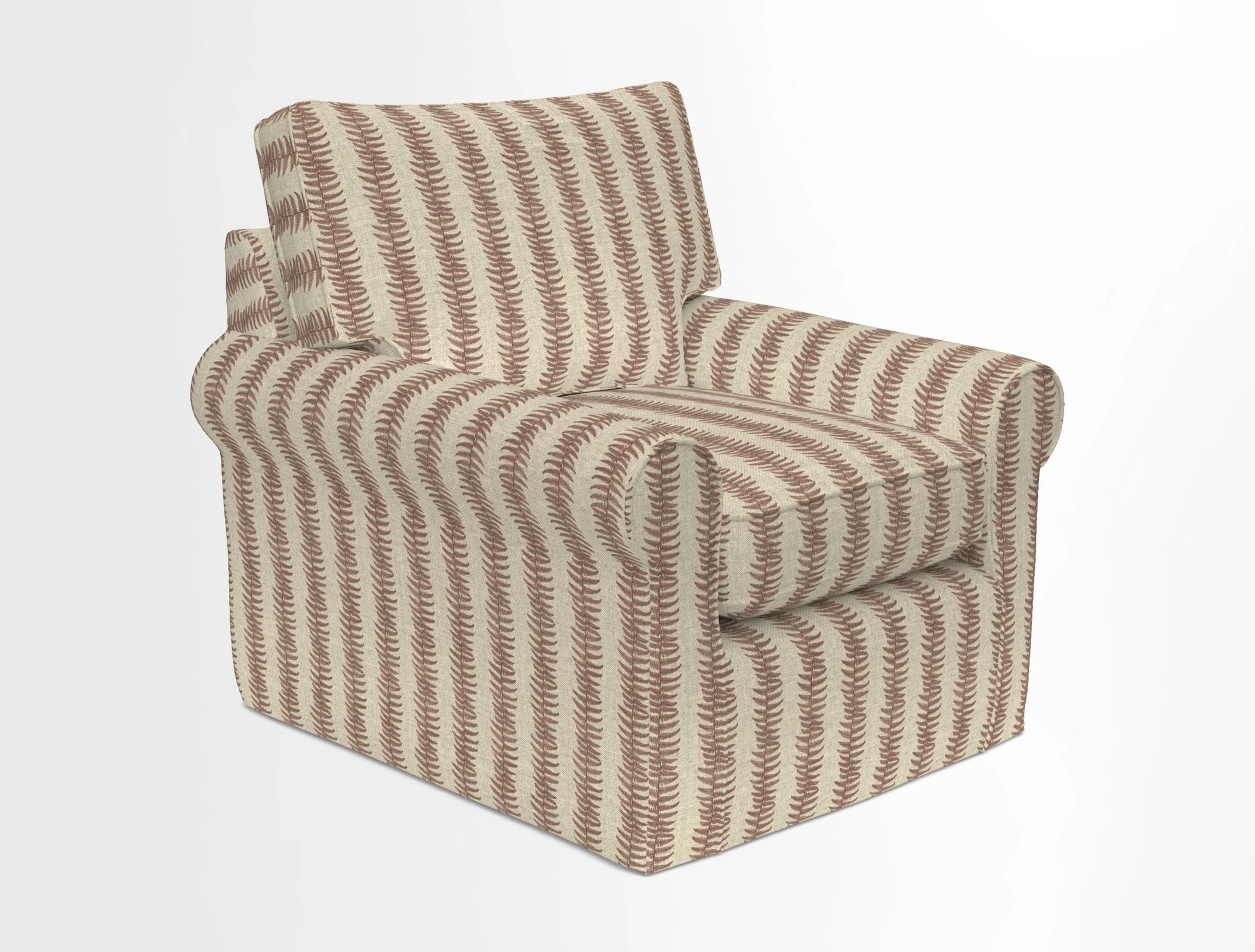 Bignor Chair in Two Tone Plain Biscuit. Loose cover option available