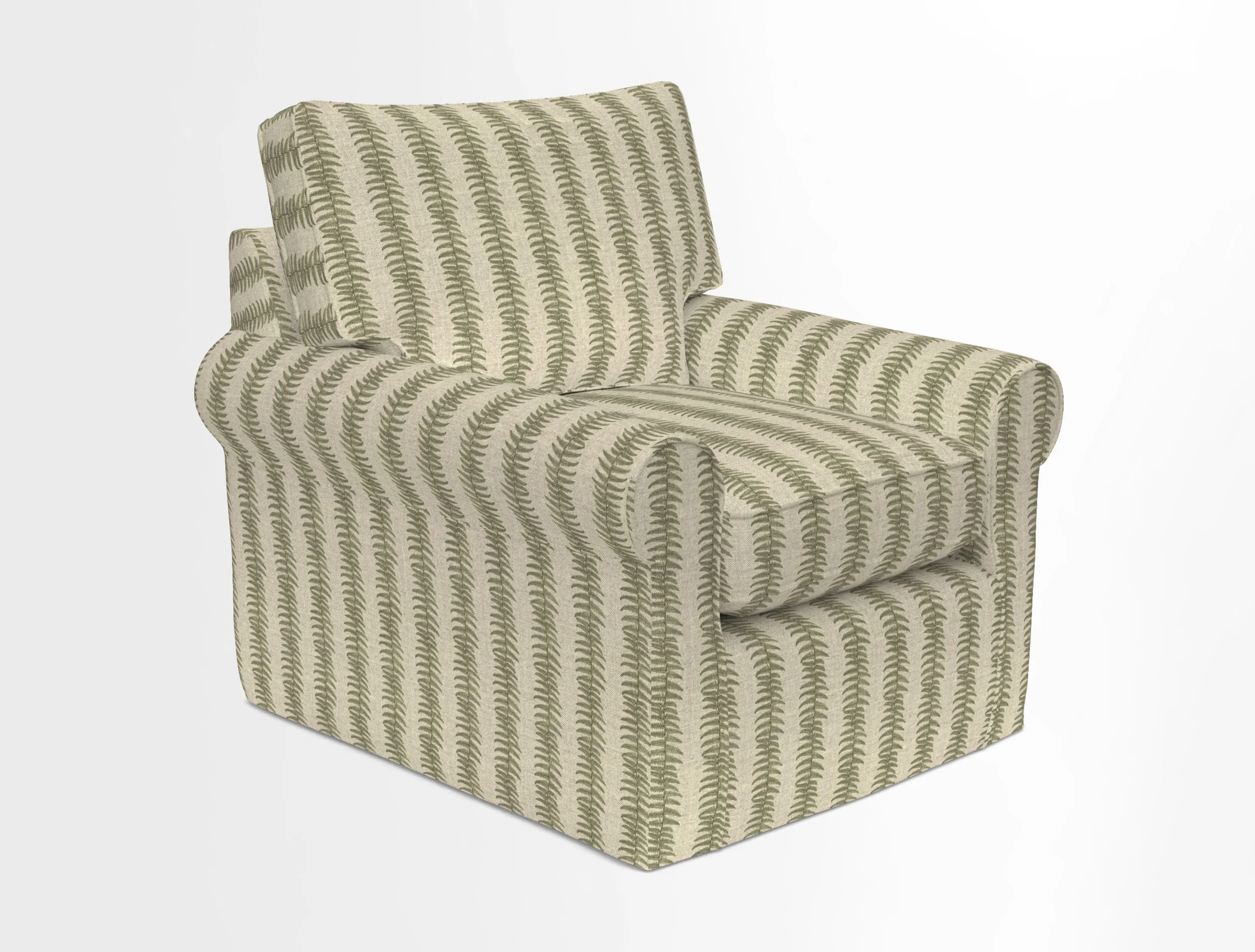 Bignor Chair in Two Tone Plain Biscuit. Loose cover option available