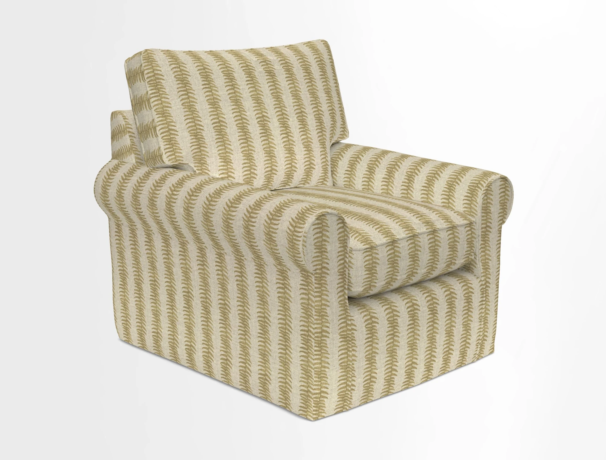 Bignor Chair in Two Tone Plain Biscuit. Loose cover option available