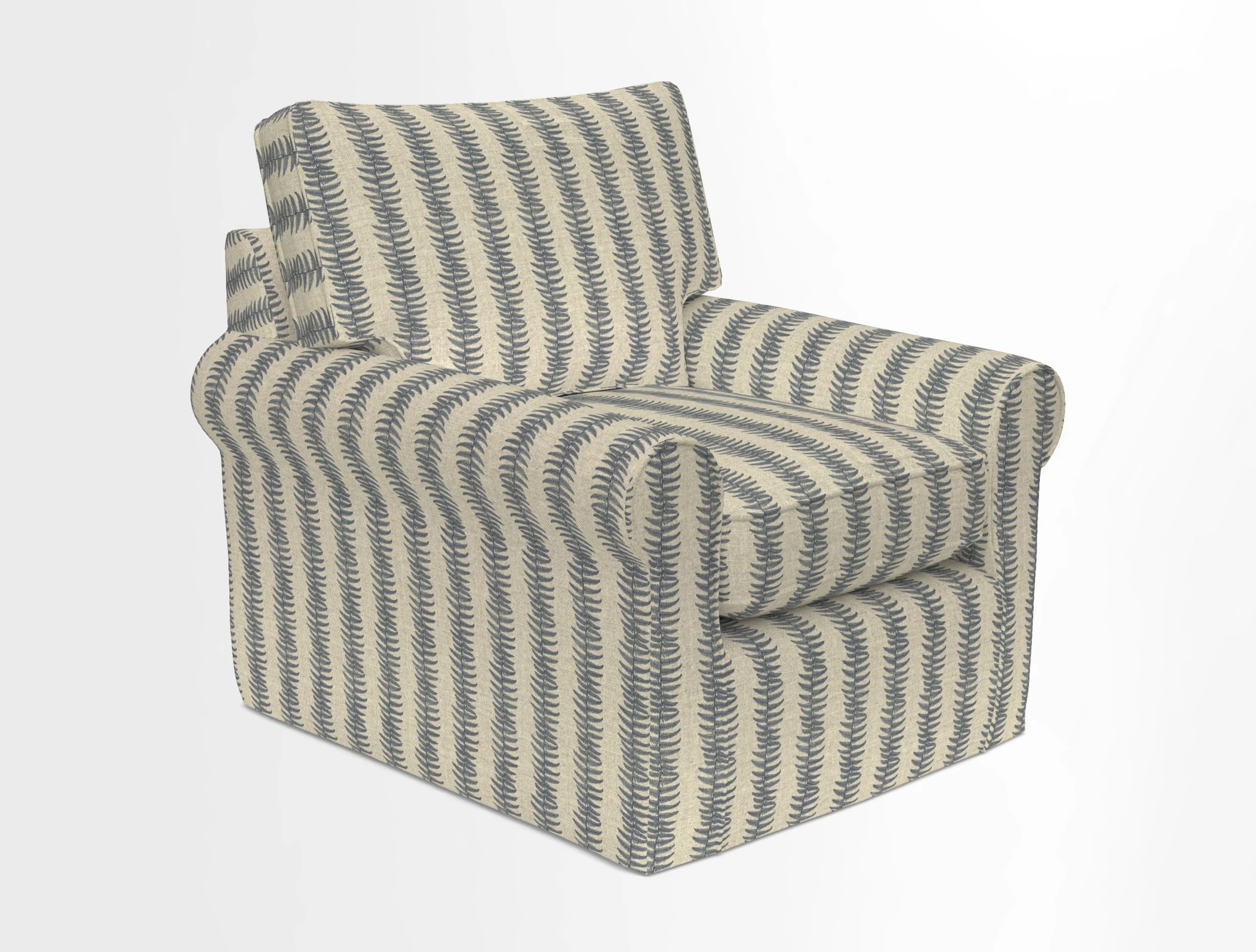 Bignor Chair in Two Tone Plain Biscuit. Loose cover option available
