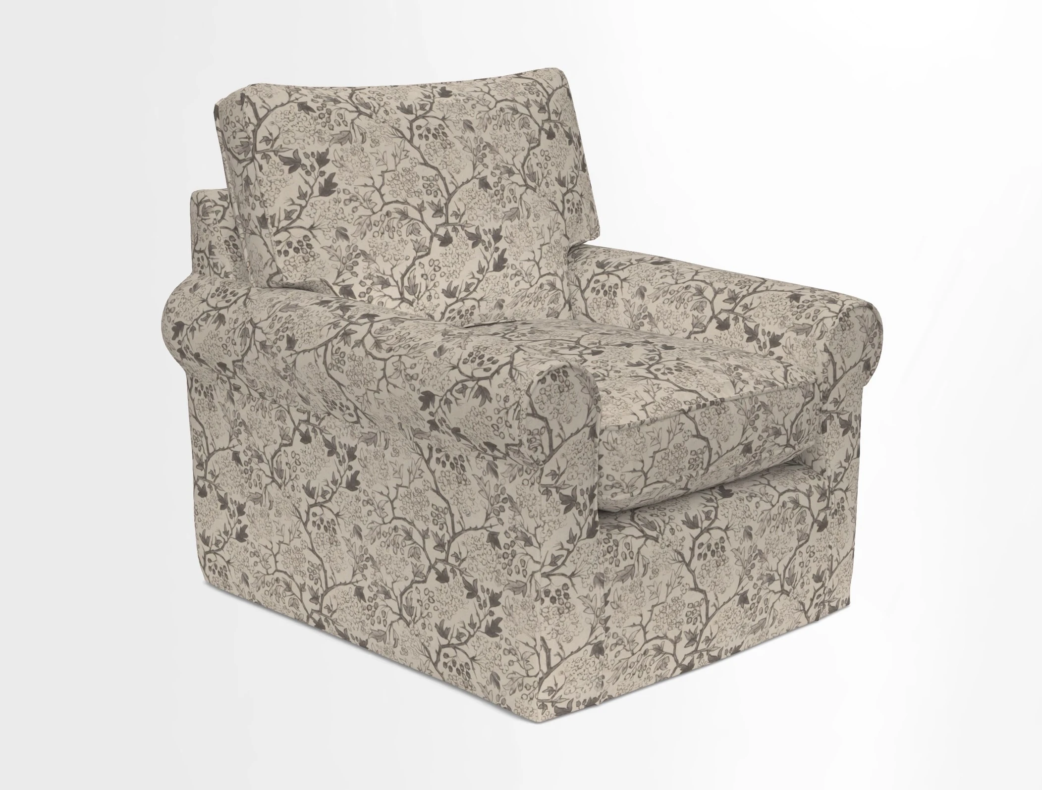 Bignor Chair in Two Tone Plain Biscuit. Loose cover option available