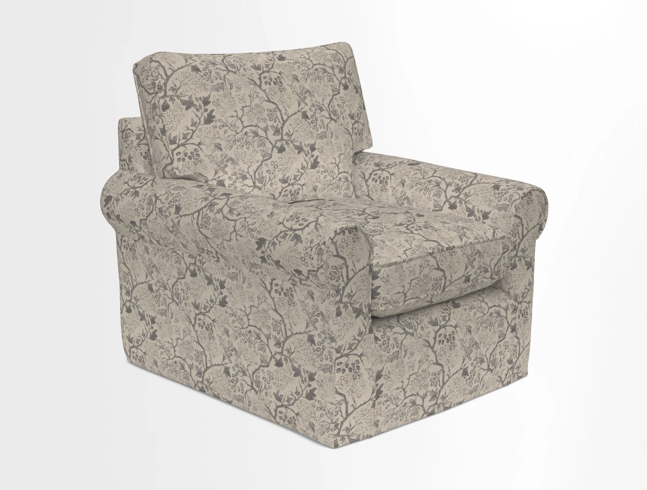 Bignor Chair in Two Tone Plain Biscuit. Loose cover option available