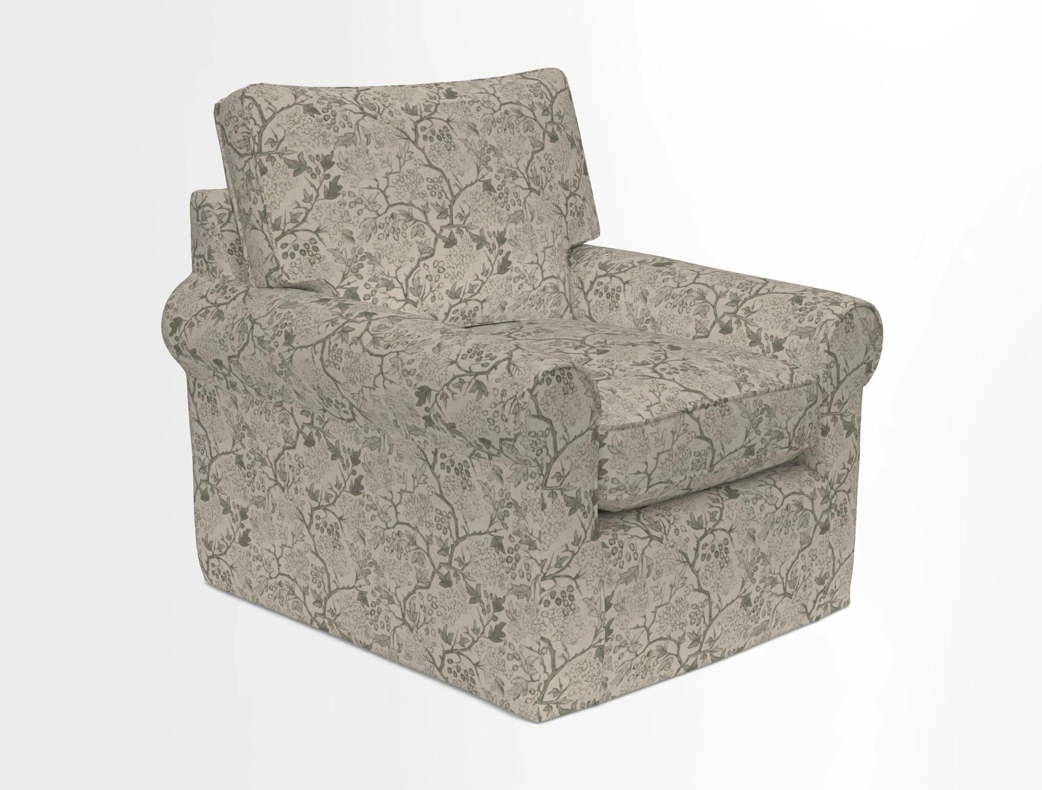 Bignor Chair in Two Tone Plain Biscuit. Loose cover option available