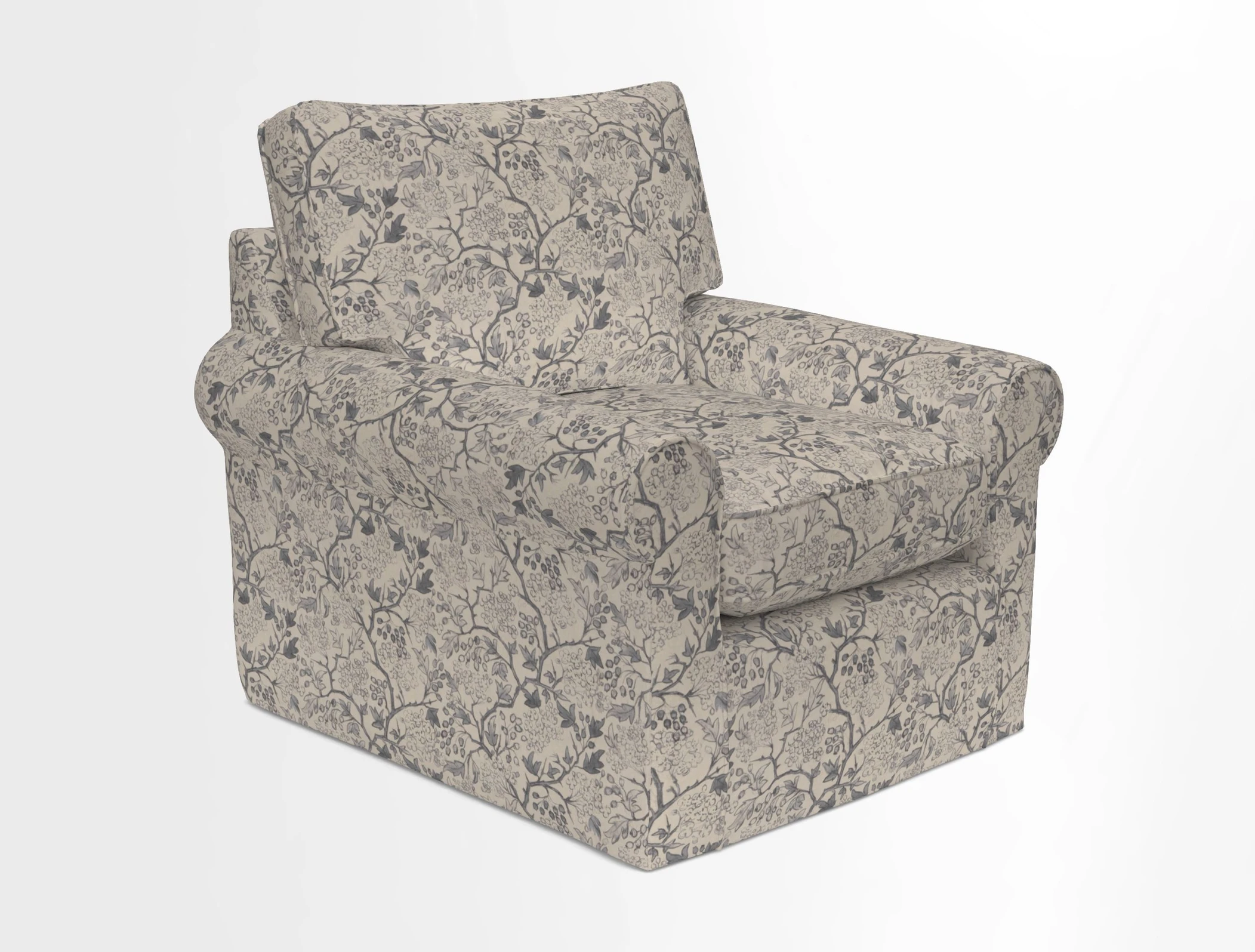 Bignor Chair in Two Tone Plain Biscuit. Loose cover option available