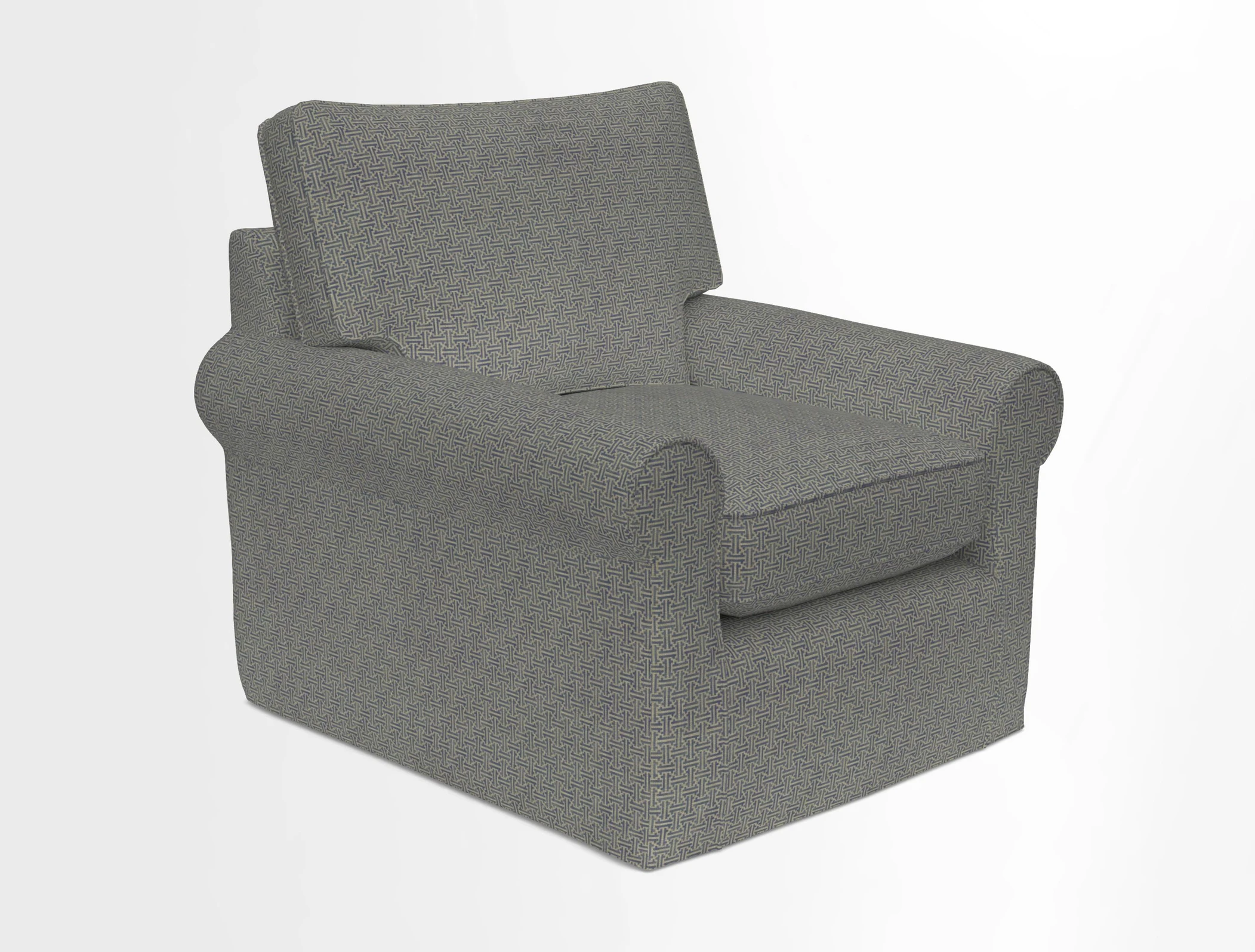 Bignor Chair in Two Tone Plain Biscuit. Loose cover option available