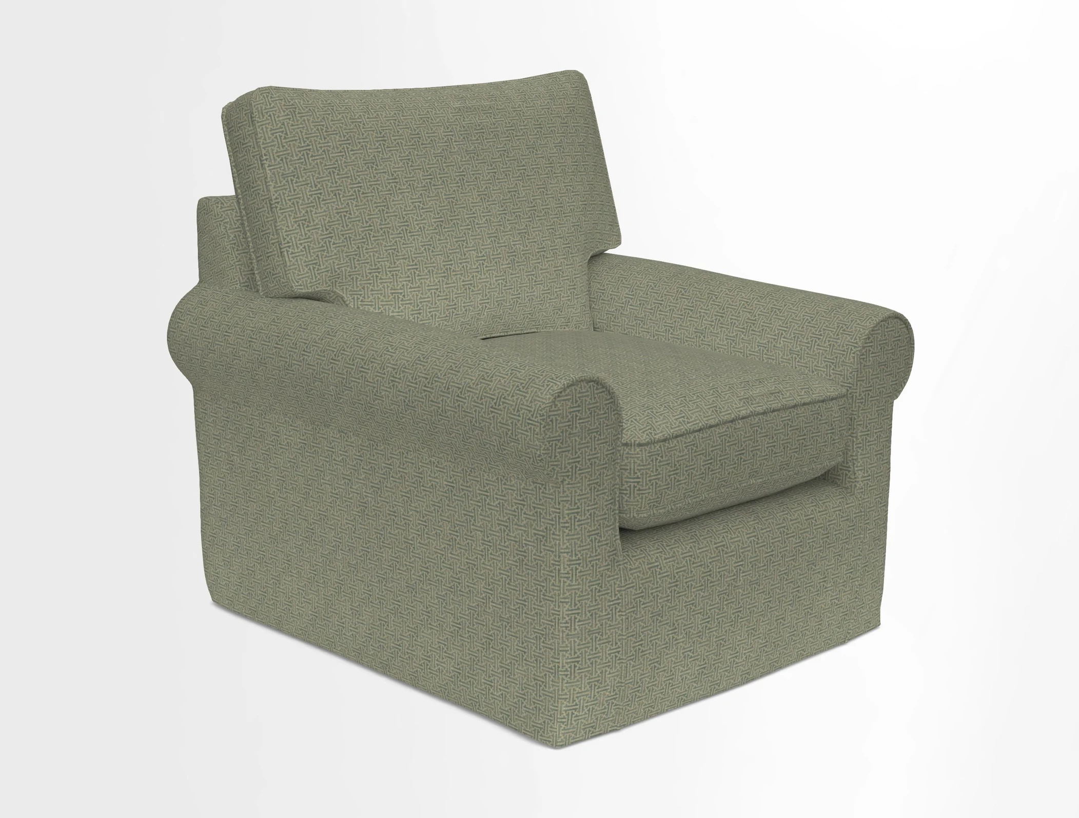 Bignor Chair in Two Tone Plain Biscuit. Loose cover option available