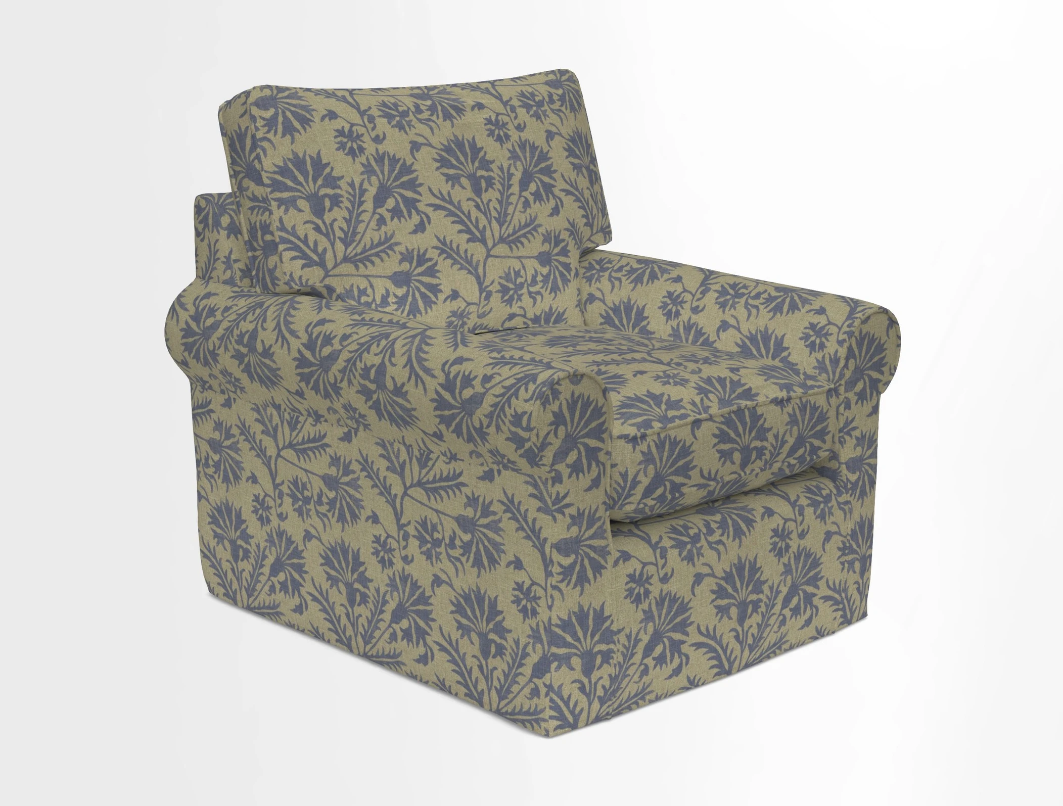 Bignor Chair in Two Tone Plain Biscuit. Loose cover option available