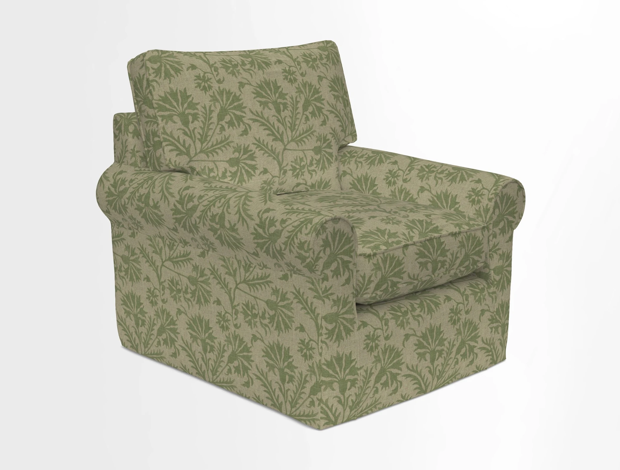 Bignor Chair in Two Tone Plain Biscuit. Loose cover option available