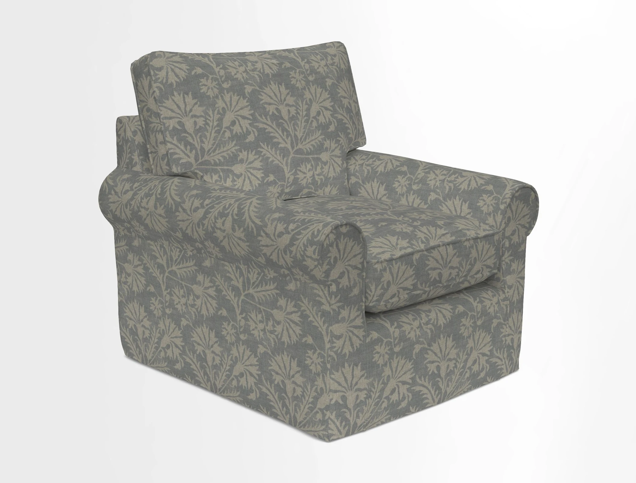 Bignor Chair in Two Tone Plain Biscuit. Loose cover option available