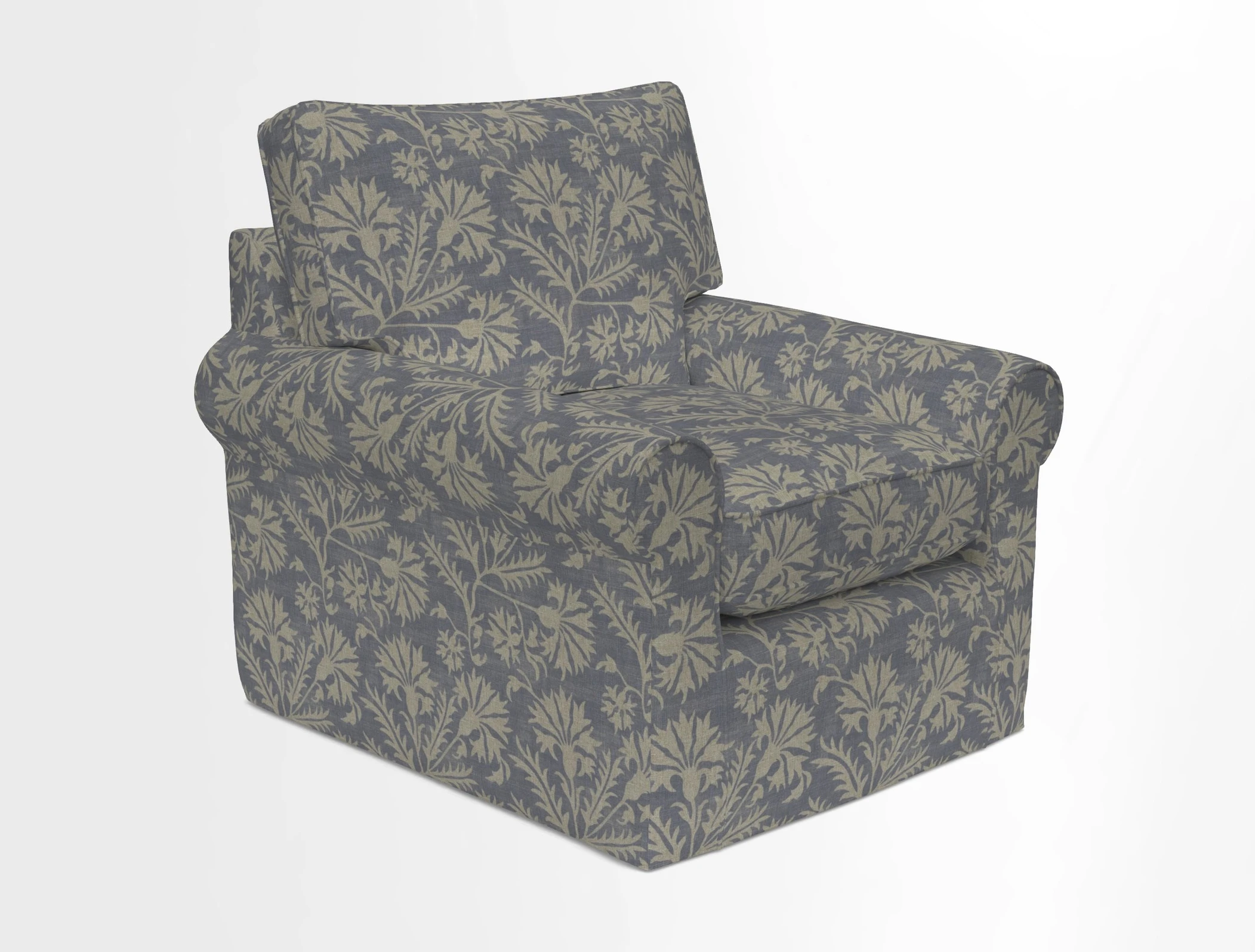 Bignor Chair in Two Tone Plain Biscuit. Loose cover option available