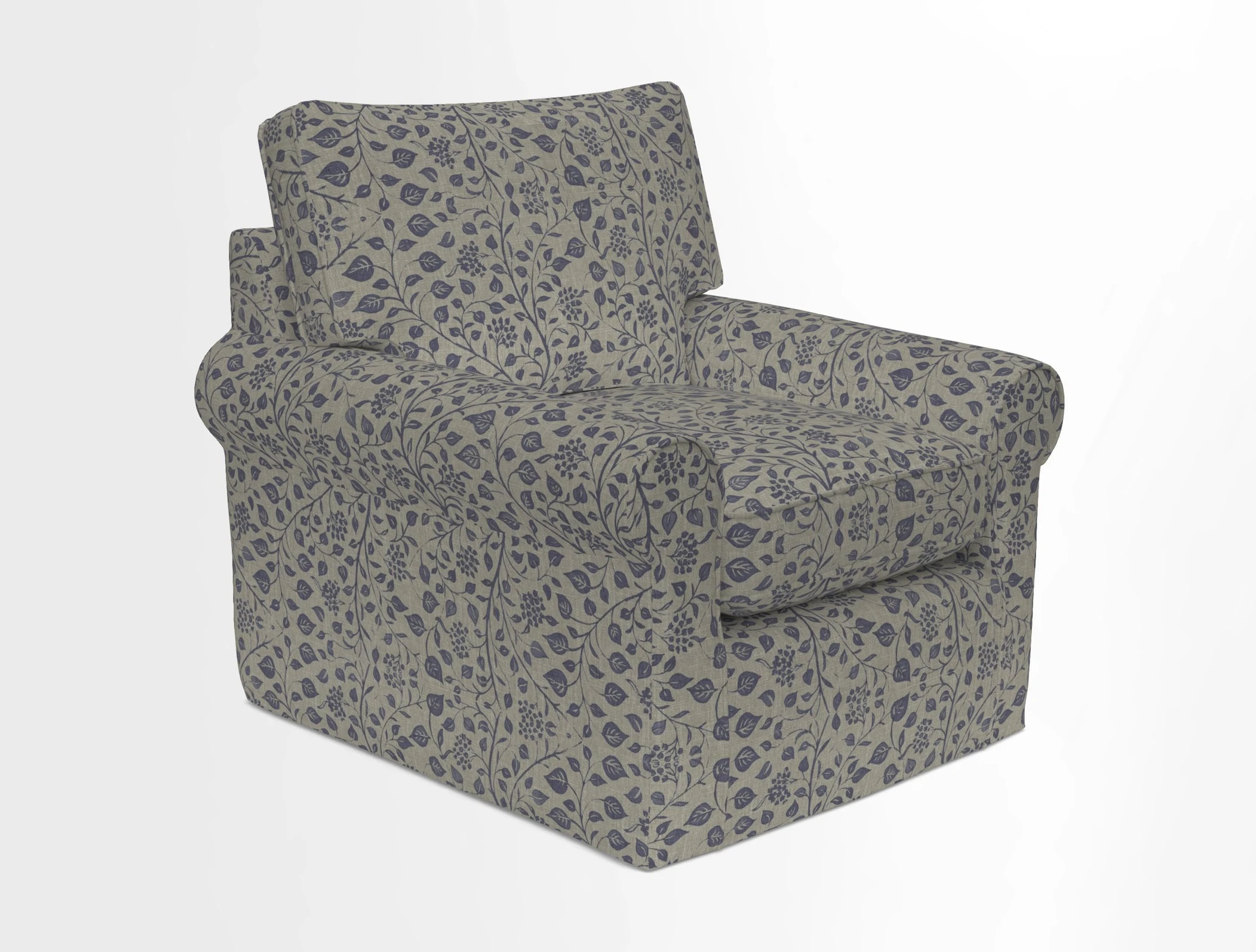 Bignor Chair in Two Tone Plain Biscuit. Loose cover option available
