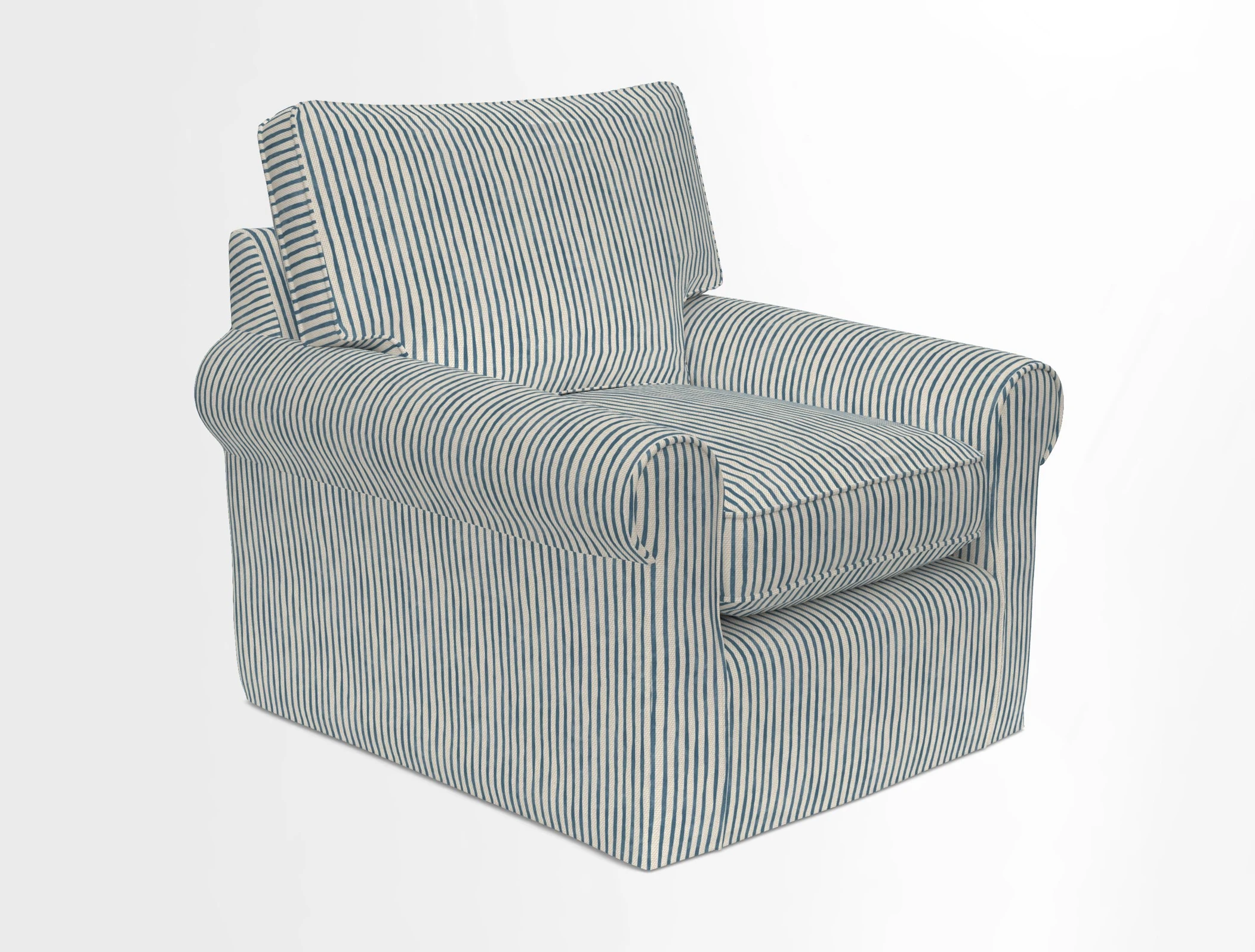 Bignor Chair in Two Tone Plain Biscuit. Loose cover option available