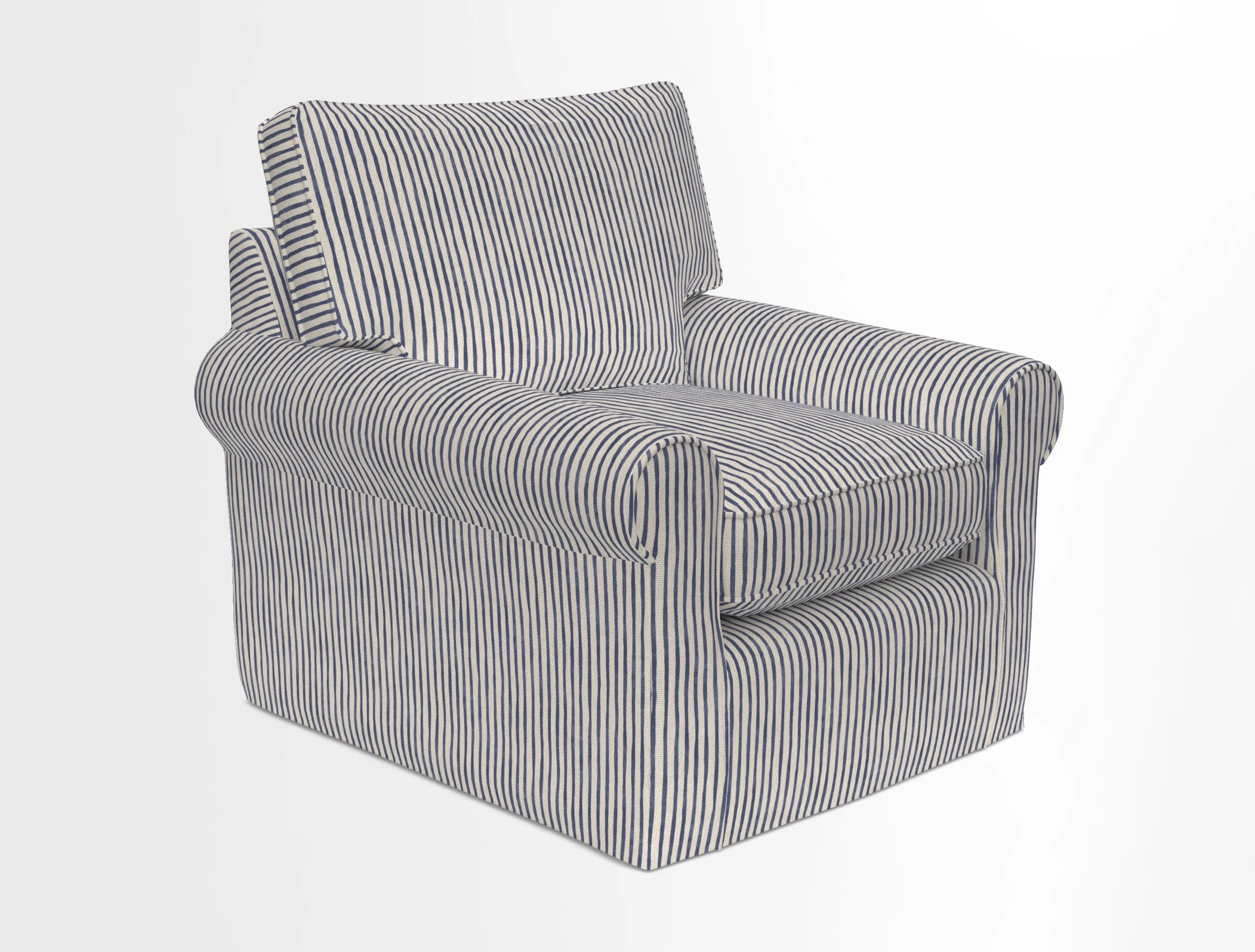Bignor Chair in Two Tone Plain Biscuit. Loose cover option available