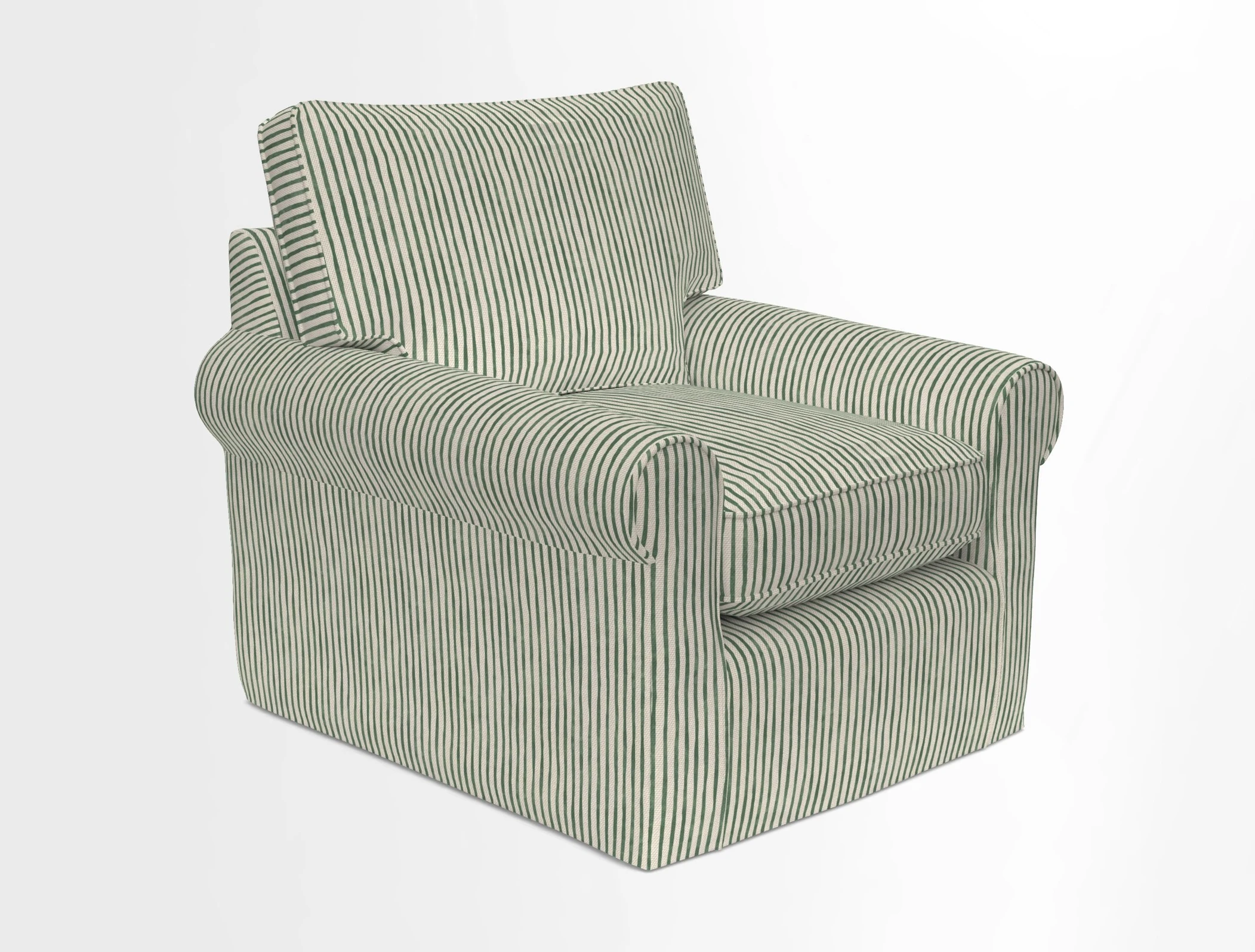 Bignor Chair in Two Tone Plain Biscuit. Loose cover option available