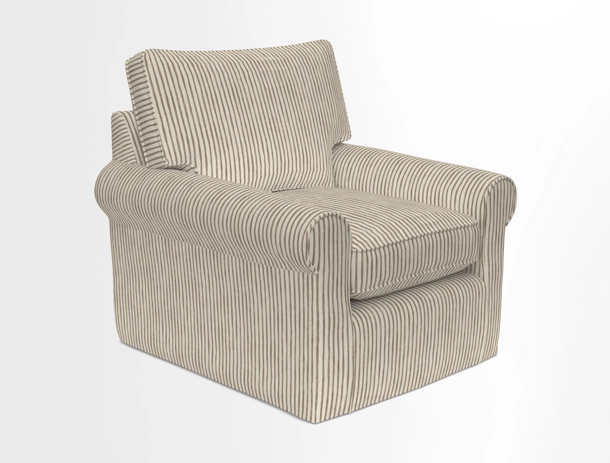 Bignor Chair in Two Tone Plain Biscuit. Loose cover option available