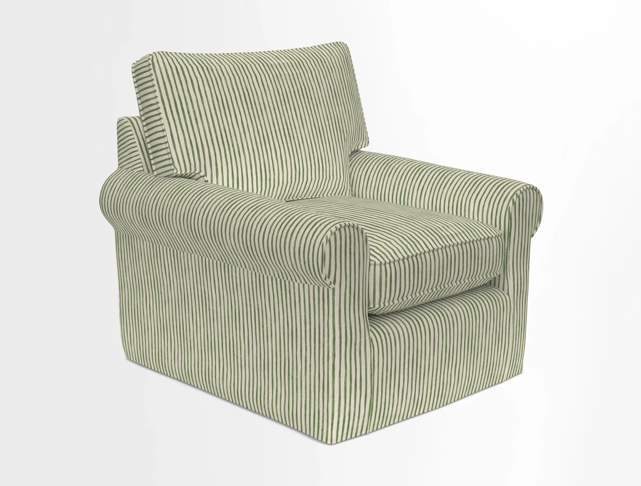 Bignor Chair in Two Tone Plain Biscuit. Loose cover option available
