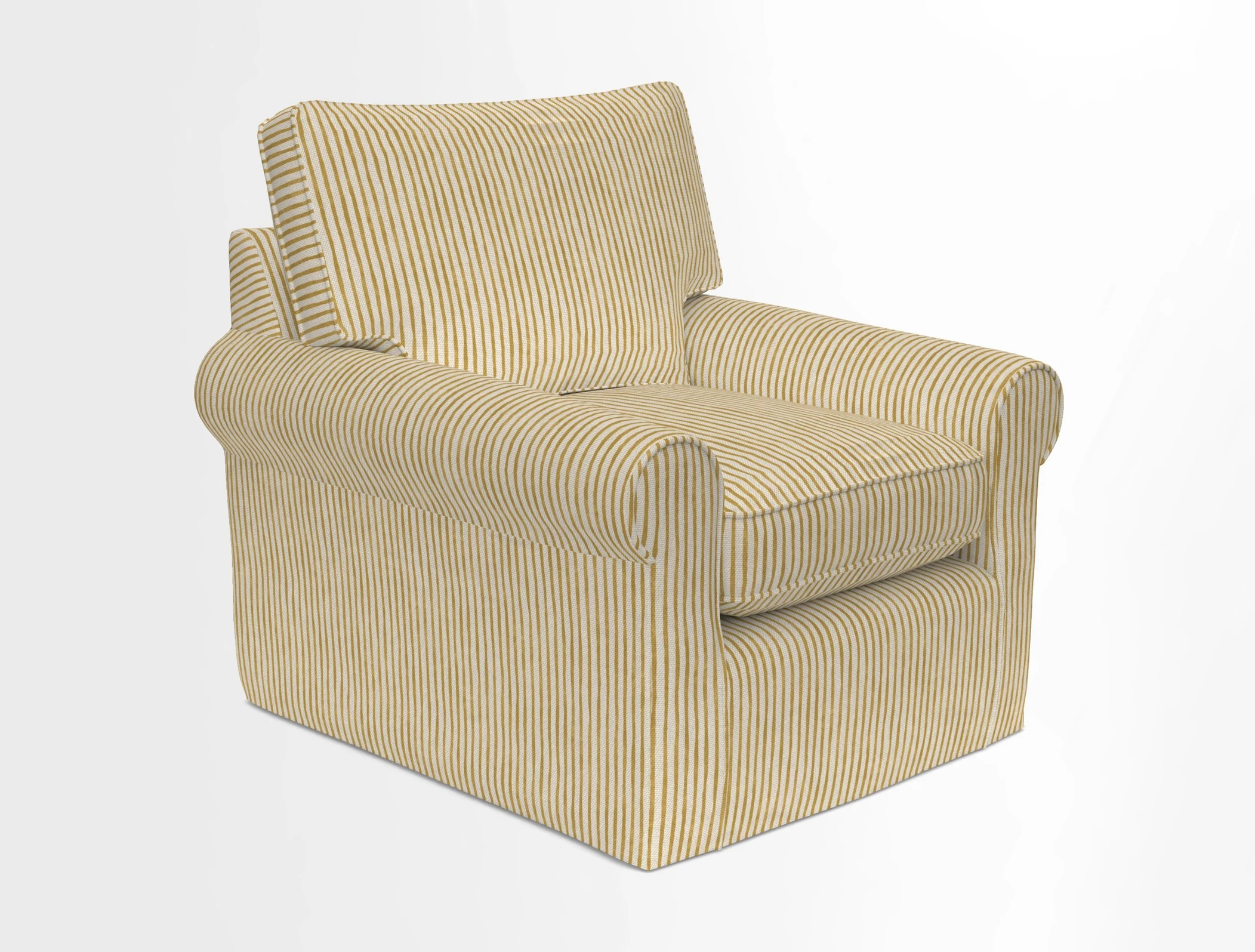 Bignor Chair in Two Tone Plain Biscuit. Loose cover option available