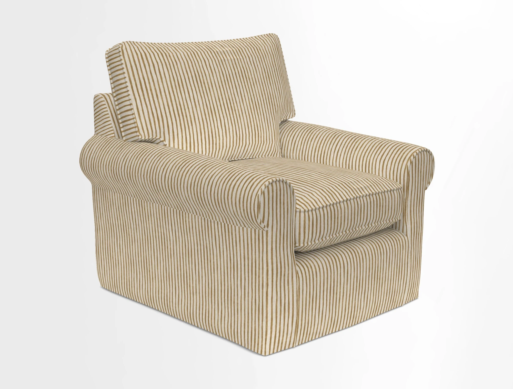 Bignor Chair in Two Tone Plain Biscuit. Loose cover option available
