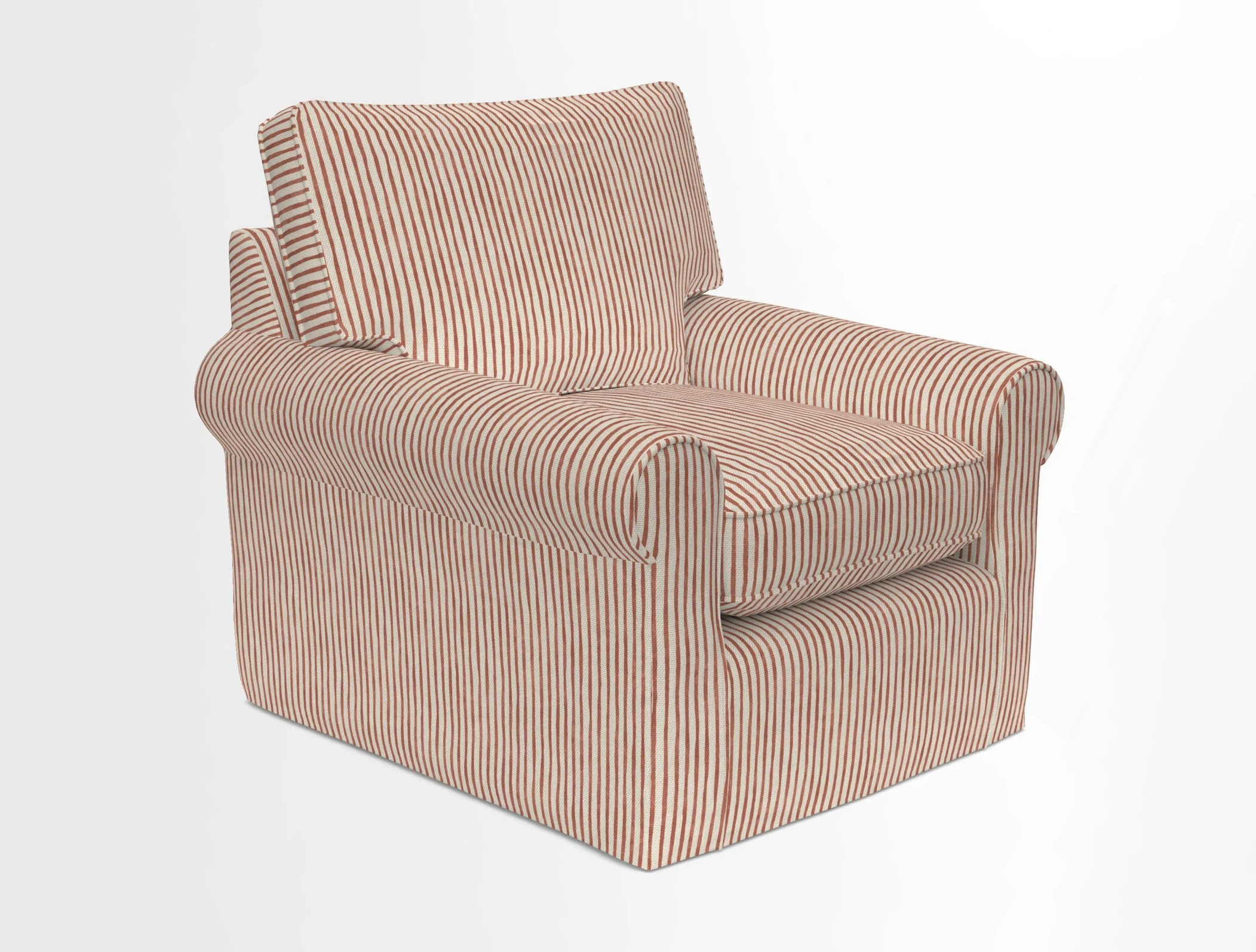 Bignor Chair in Two Tone Plain Biscuit. Loose cover option available