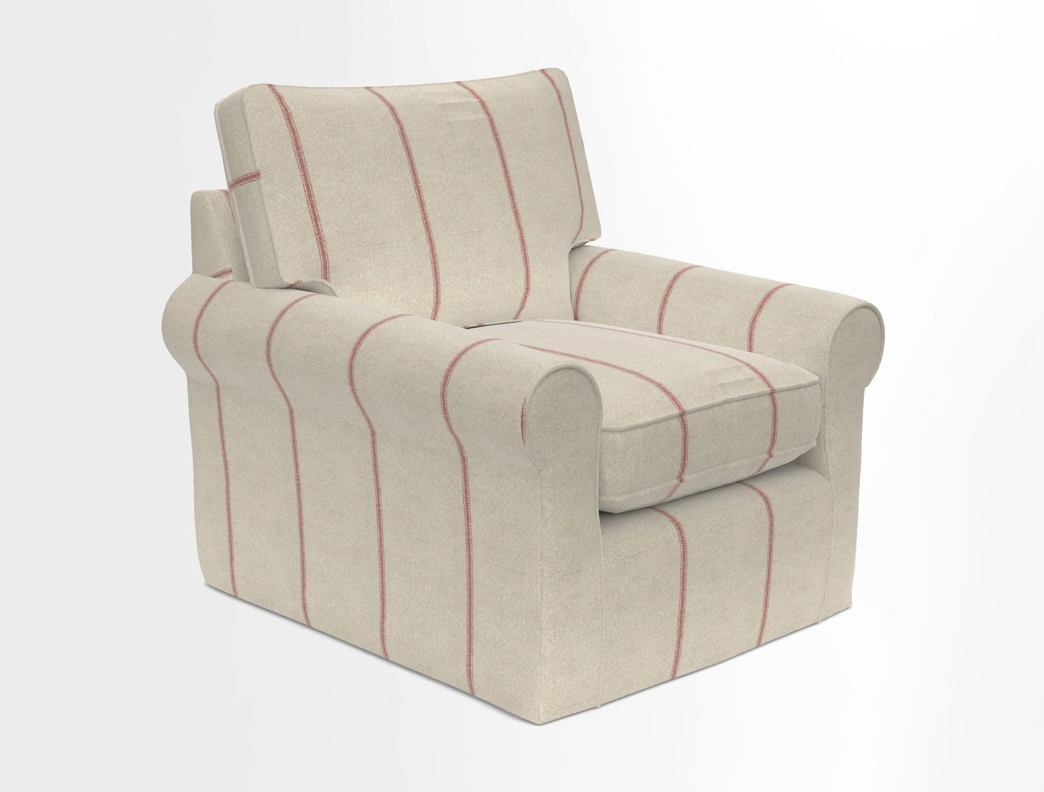 Bignor Chair in Two Tone Plain Biscuit. Loose cover option available