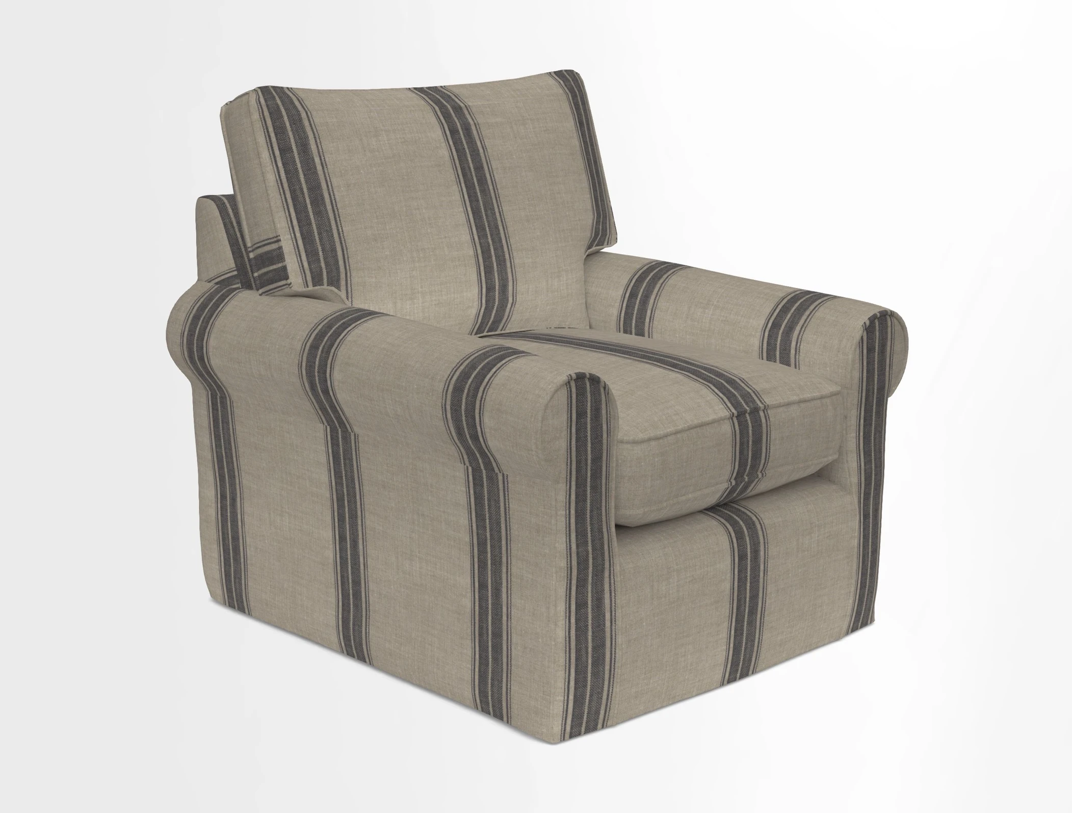 Bignor Chair in Two Tone Plain Biscuit. Loose cover option available