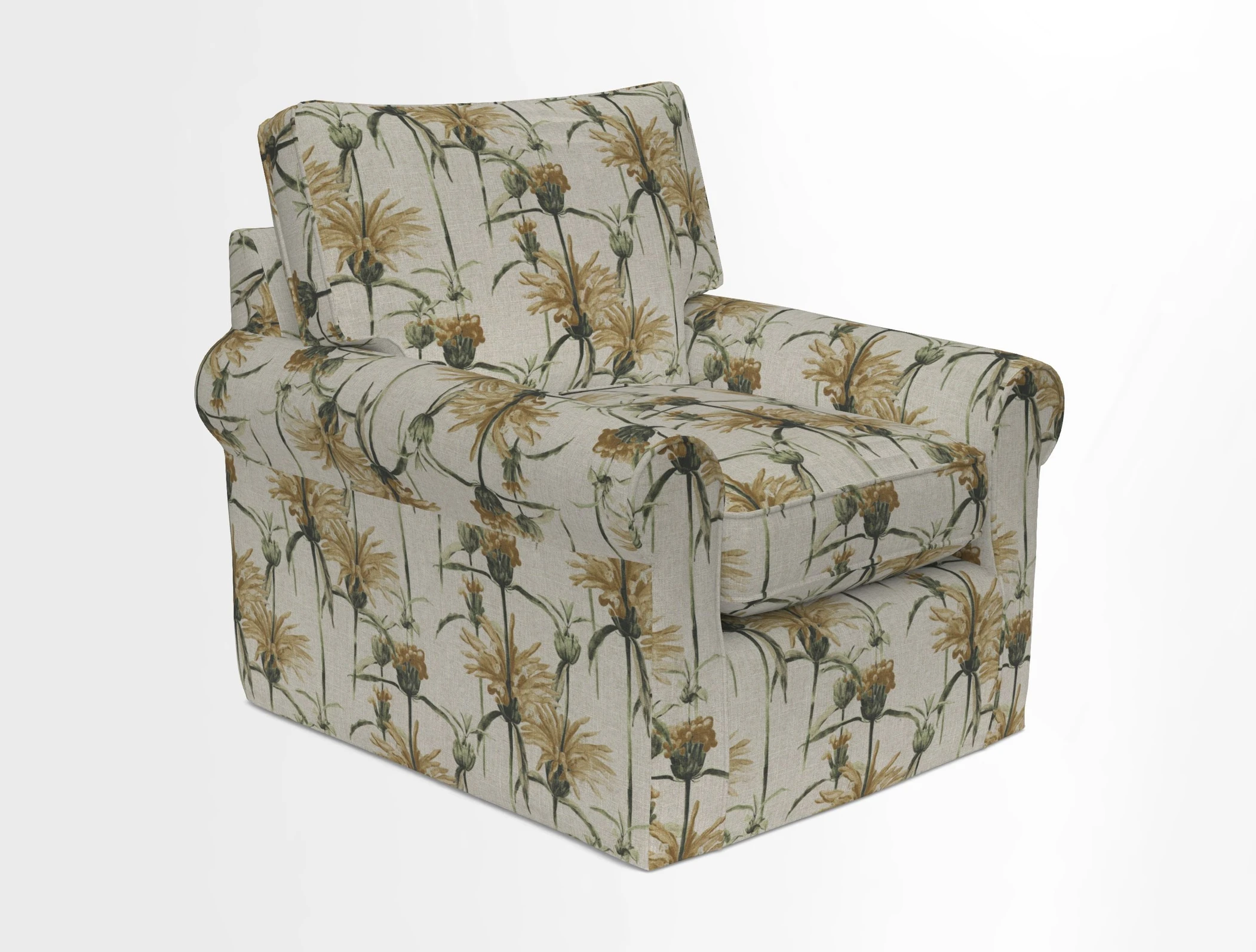 Bignor Chair in Two Tone Plain Biscuit. Loose cover option available