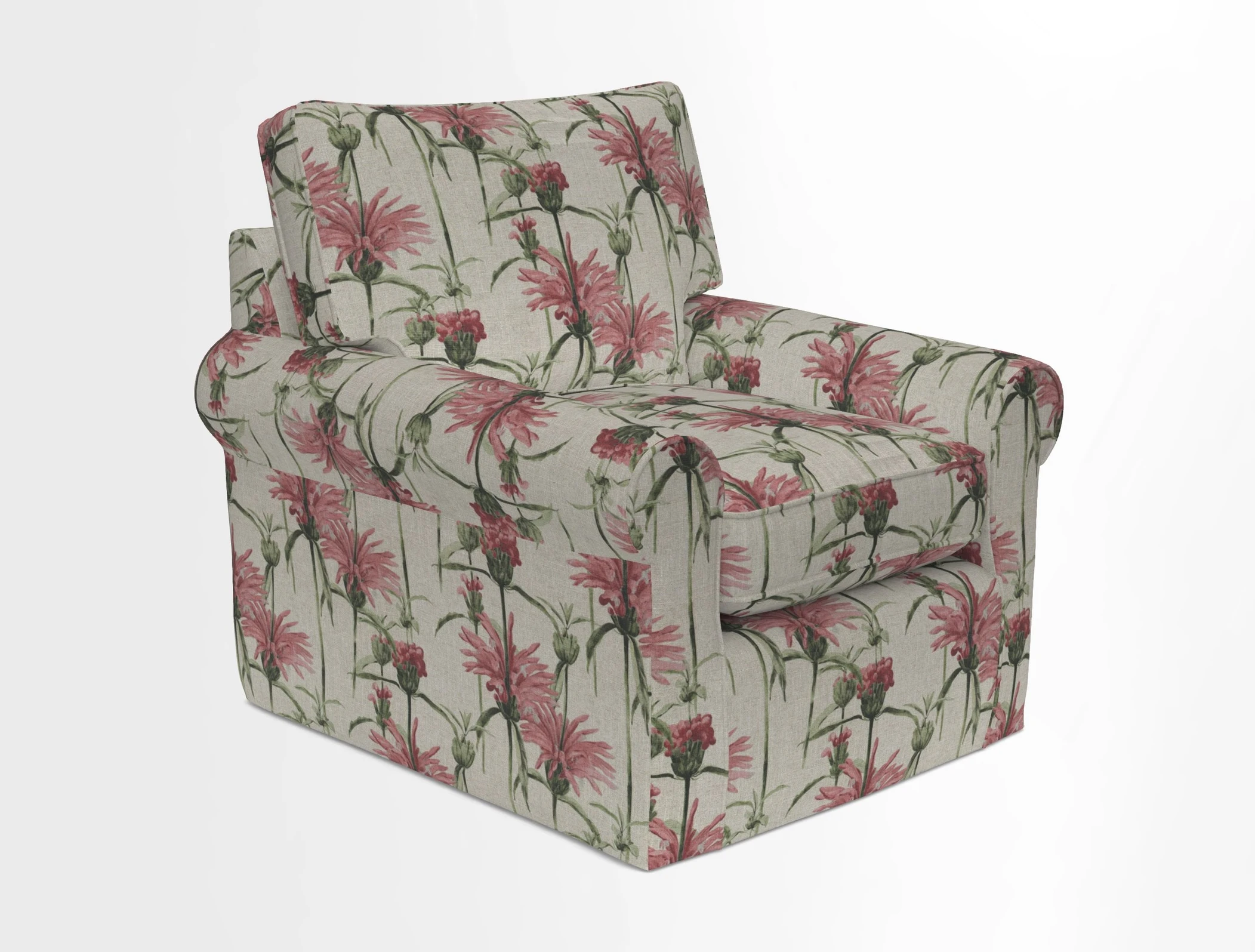 Bignor Chair in Two Tone Plain Biscuit. Loose cover option available