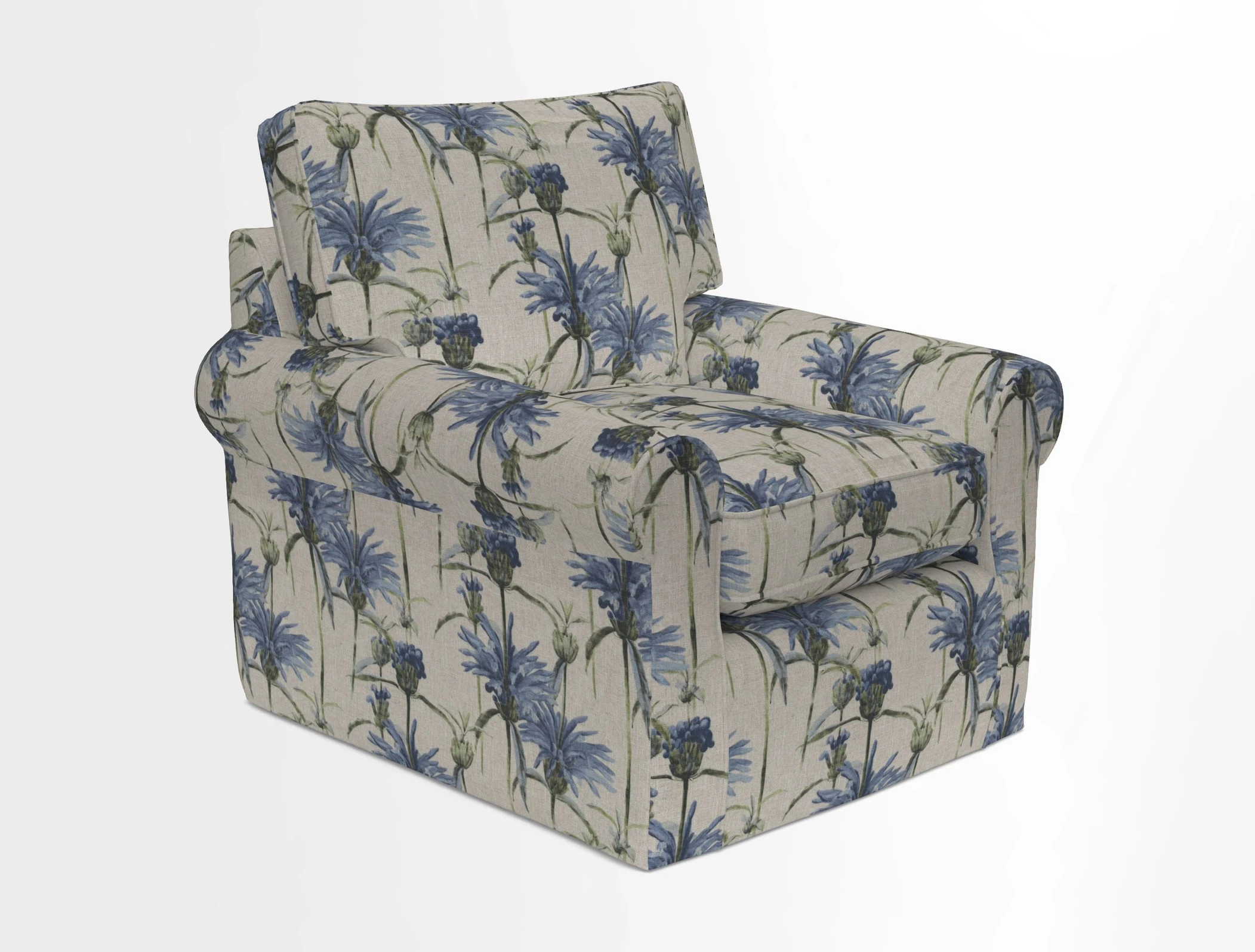 Bignor Chair in Two Tone Plain Biscuit. Loose cover option available