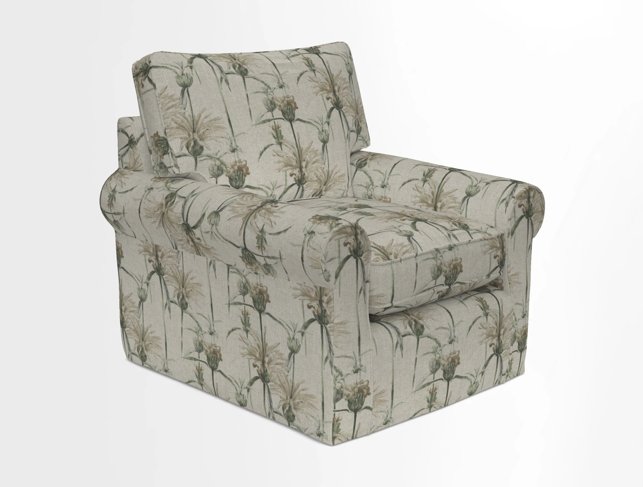Bignor Chair in Two Tone Plain Biscuit. Loose cover option available