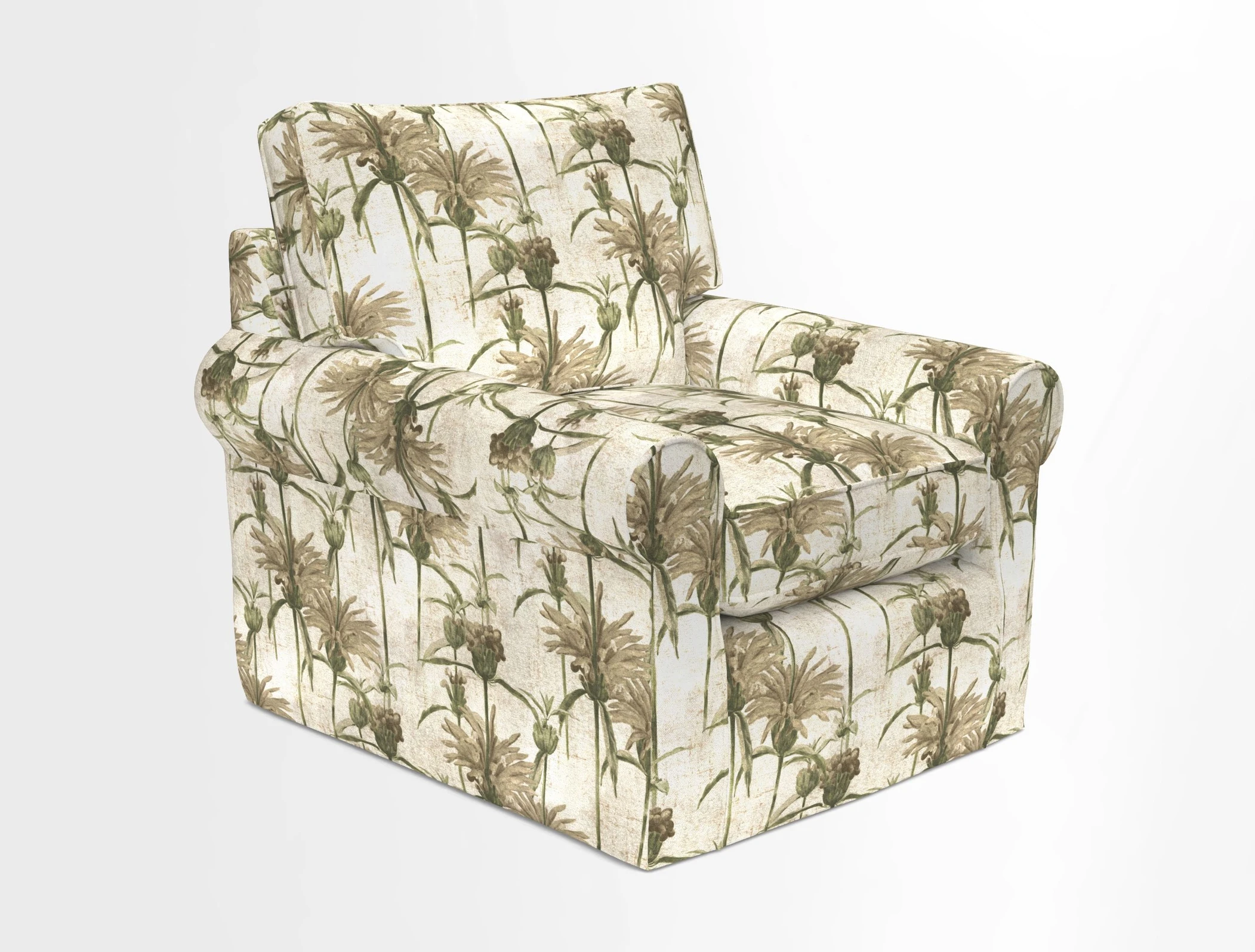 Bignor Chair in Two Tone Plain Biscuit. Loose cover option available
