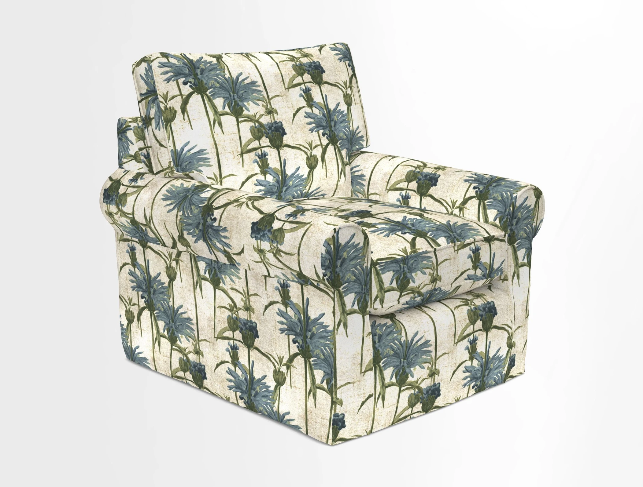 Bignor Chair in Two Tone Plain Biscuit. Loose cover option available