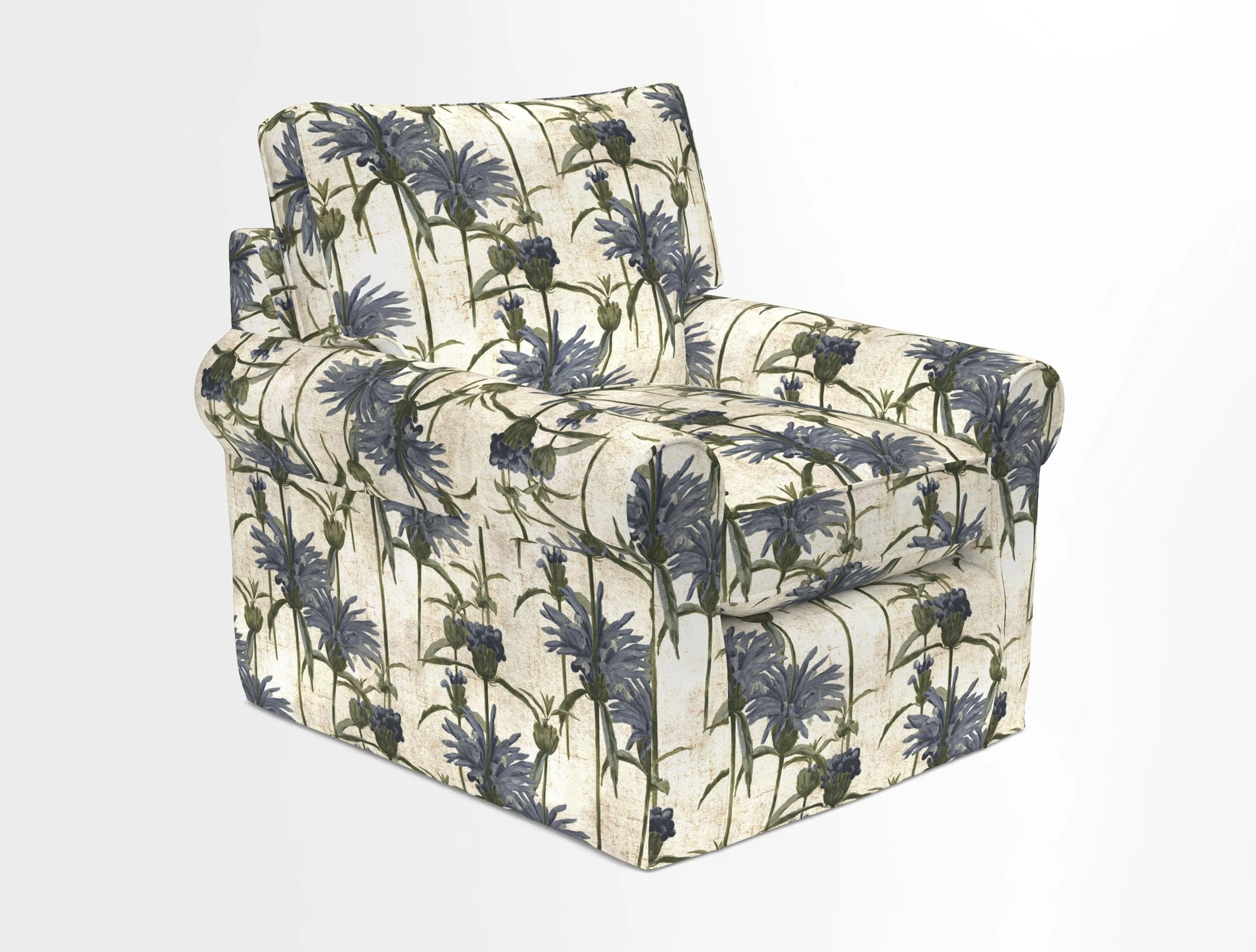 Bignor Chair in Two Tone Plain Biscuit. Loose cover option available