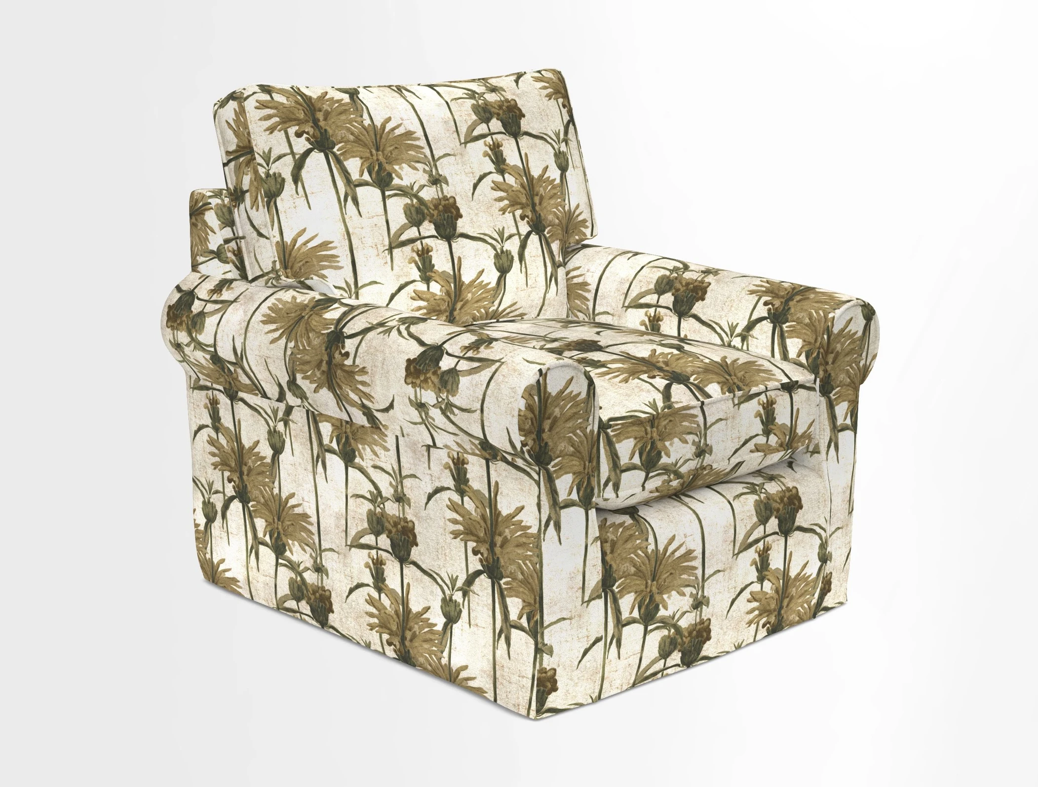 Bignor Chair in Two Tone Plain Biscuit. Loose cover option available
