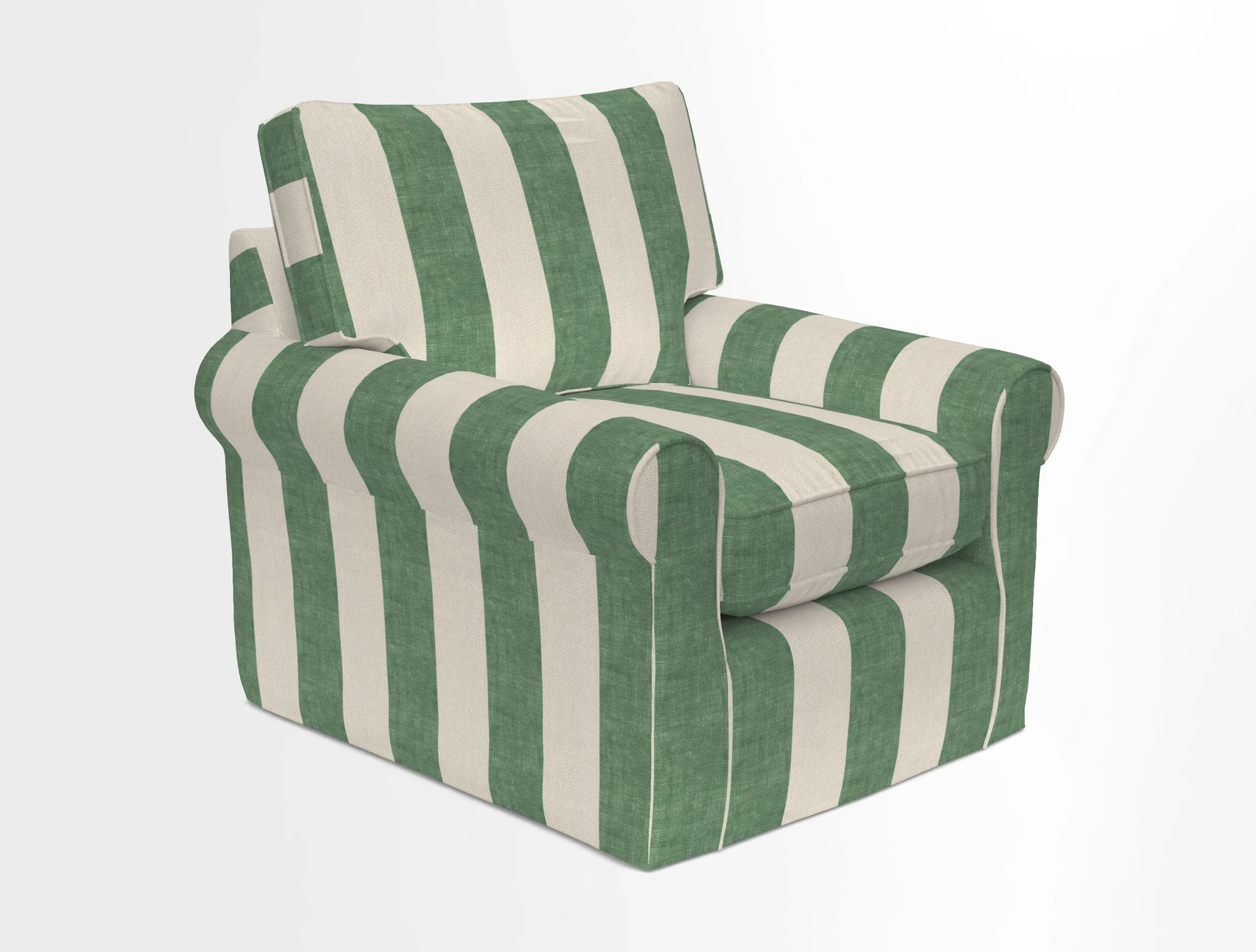 Bignor Chair in Two Tone Plain Biscuit. Loose cover option available