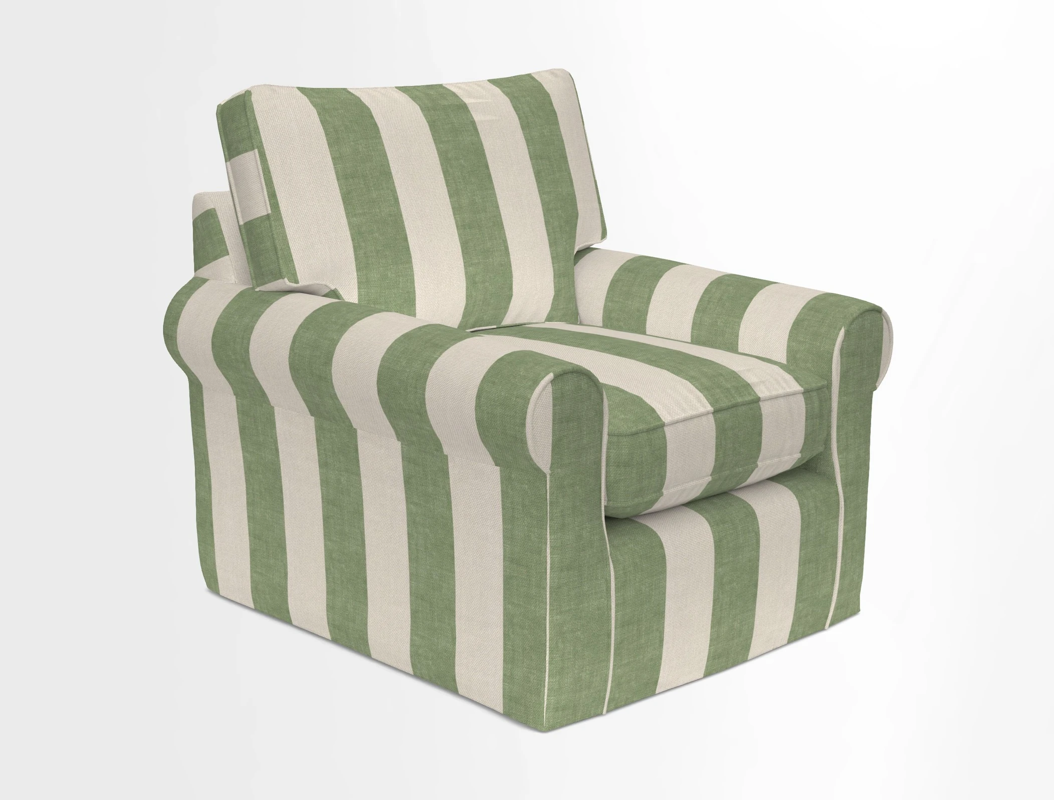 Bignor Chair in Two Tone Plain Biscuit. Loose cover option available