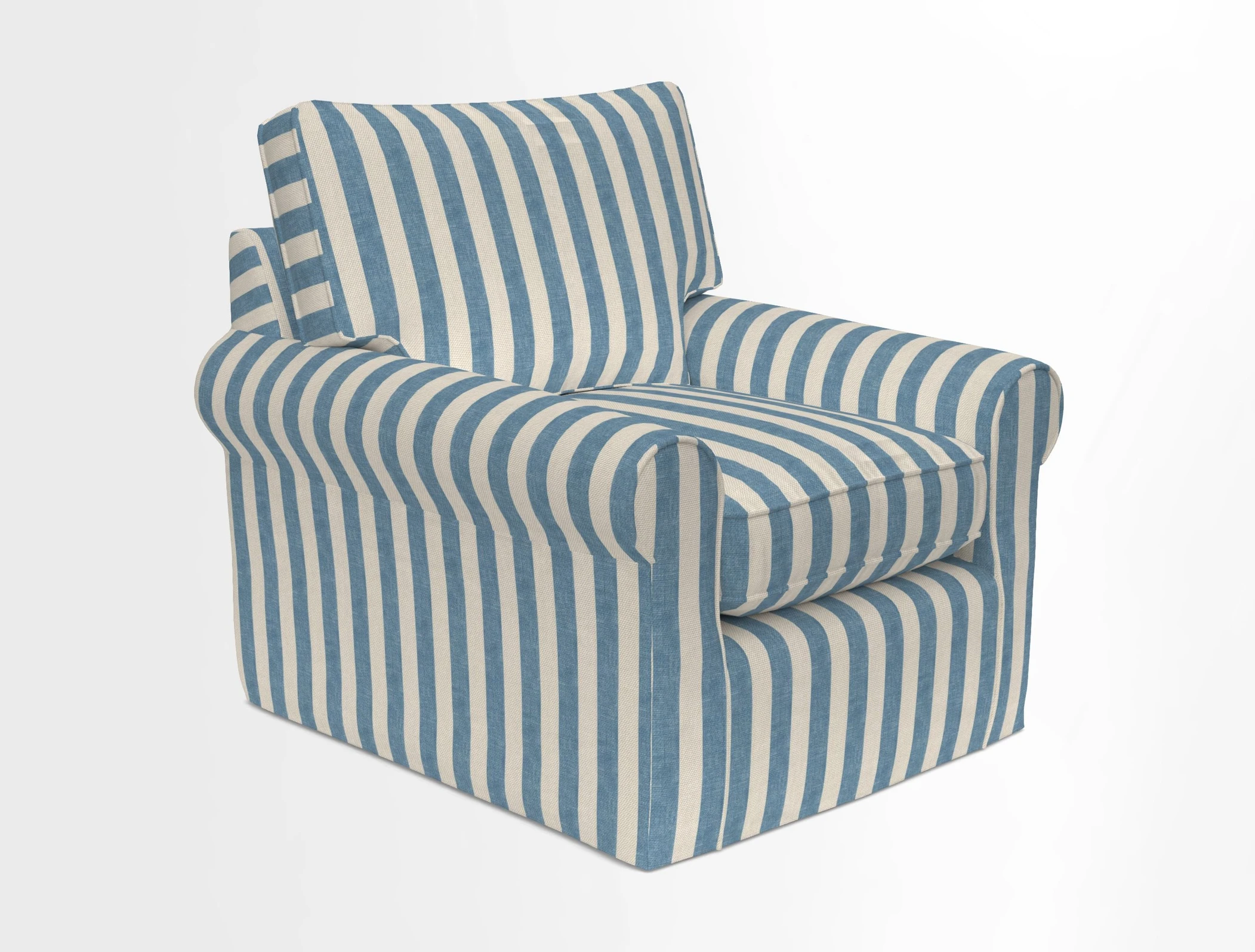 Bignor Chair in Two Tone Plain Biscuit. Loose cover option available